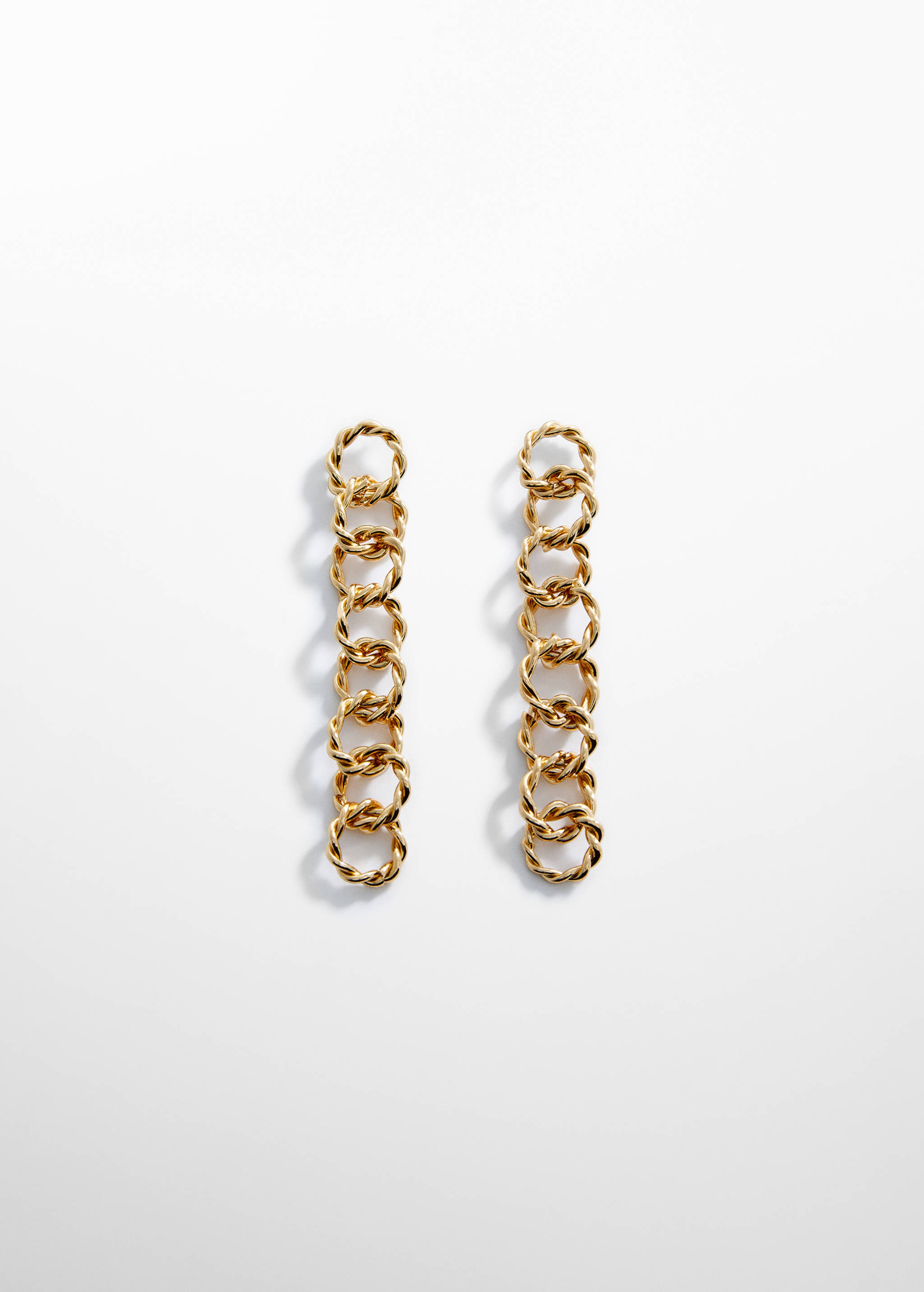 Long earrings with intertwined hoops - Article without model