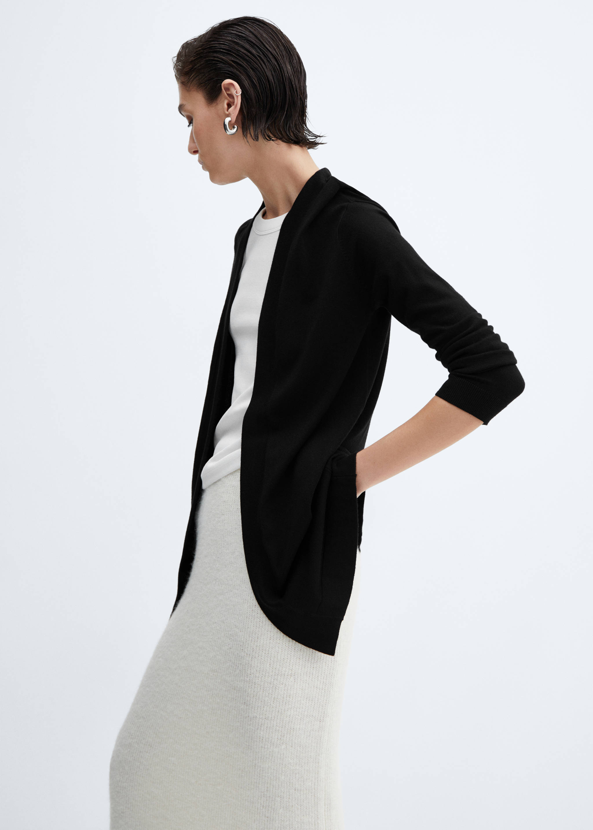 Fine-knit cardigan - Medium plane