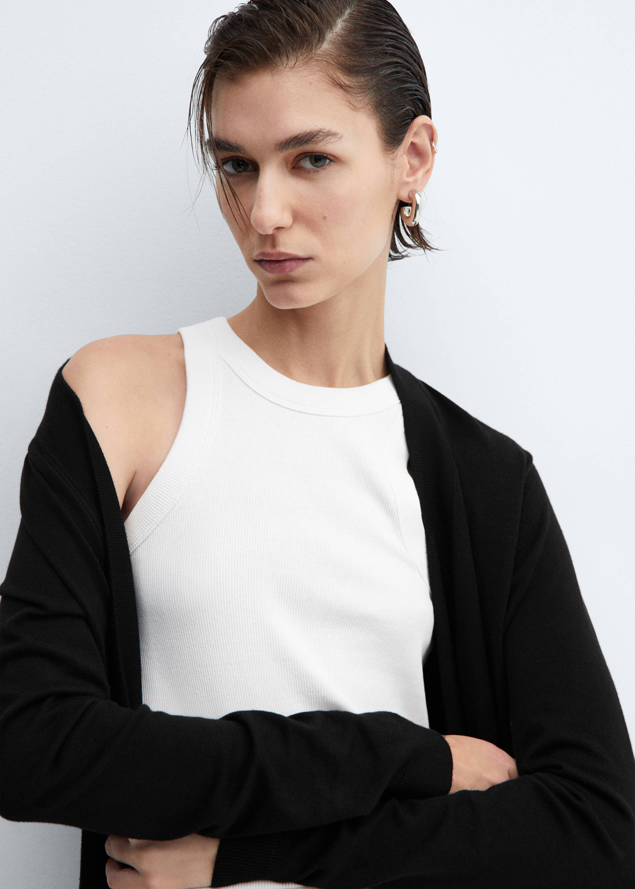 Fine-knit cardigan - Details of the article 1