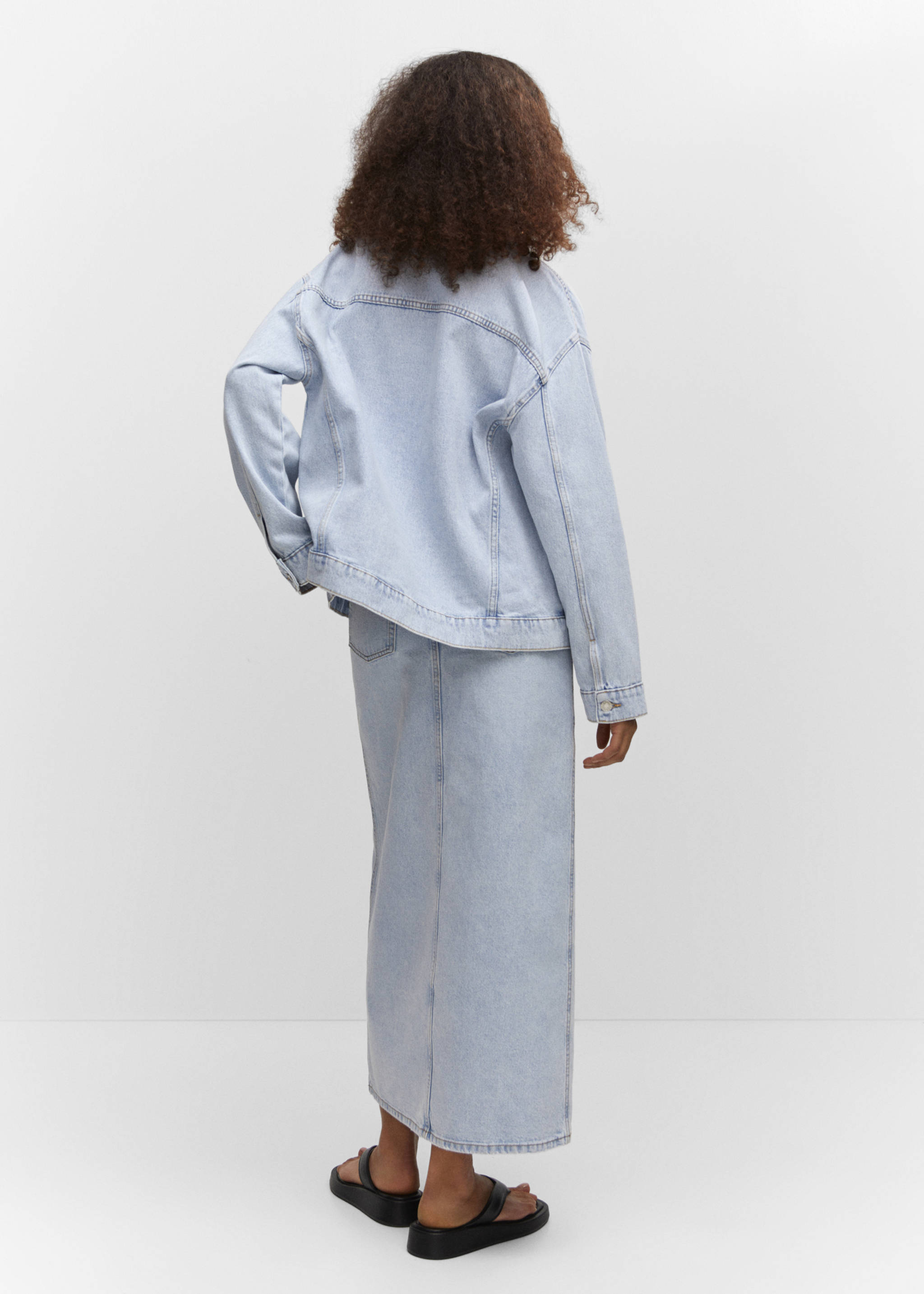 Oversize denim jacket - Reverse of the article