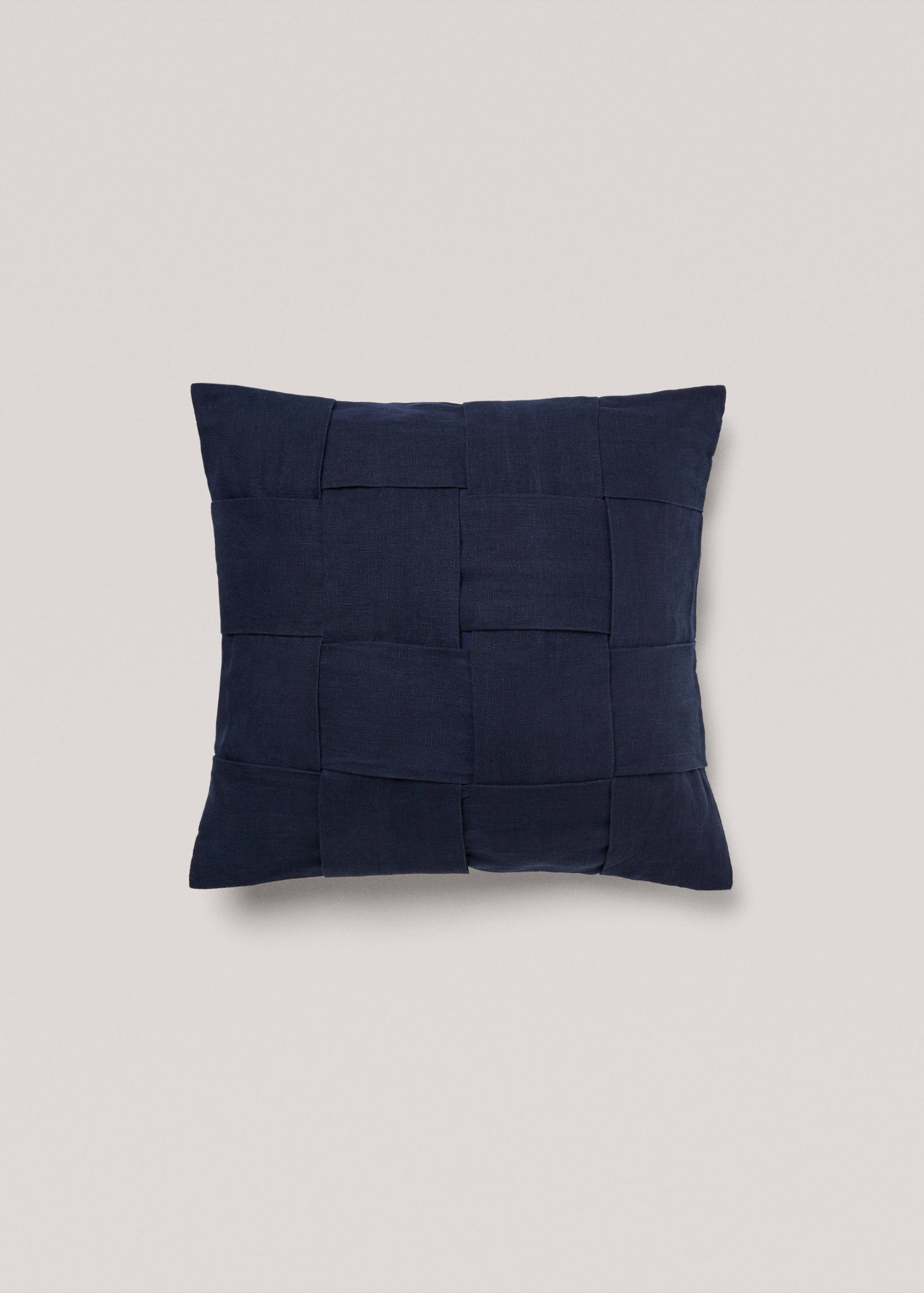 Διακοσμητική μαξιλαροθήκη 100% λινό πλεγμένο 50x50 εκ - Προϊόν χωρίς μοντέλο