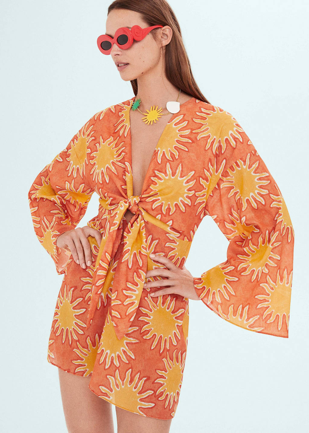 orange festival dress Alexandranx Women's Gradient Orange Rhinestone Floral Ruffle Mini Dress,  Suitable For Holiday, Date, Afternoon Tea, Beach, Cruise, Island Vacation,  City Trip, Music Festival, Boho Vacation, Party, Can Be Worn Inside Or  Outside,