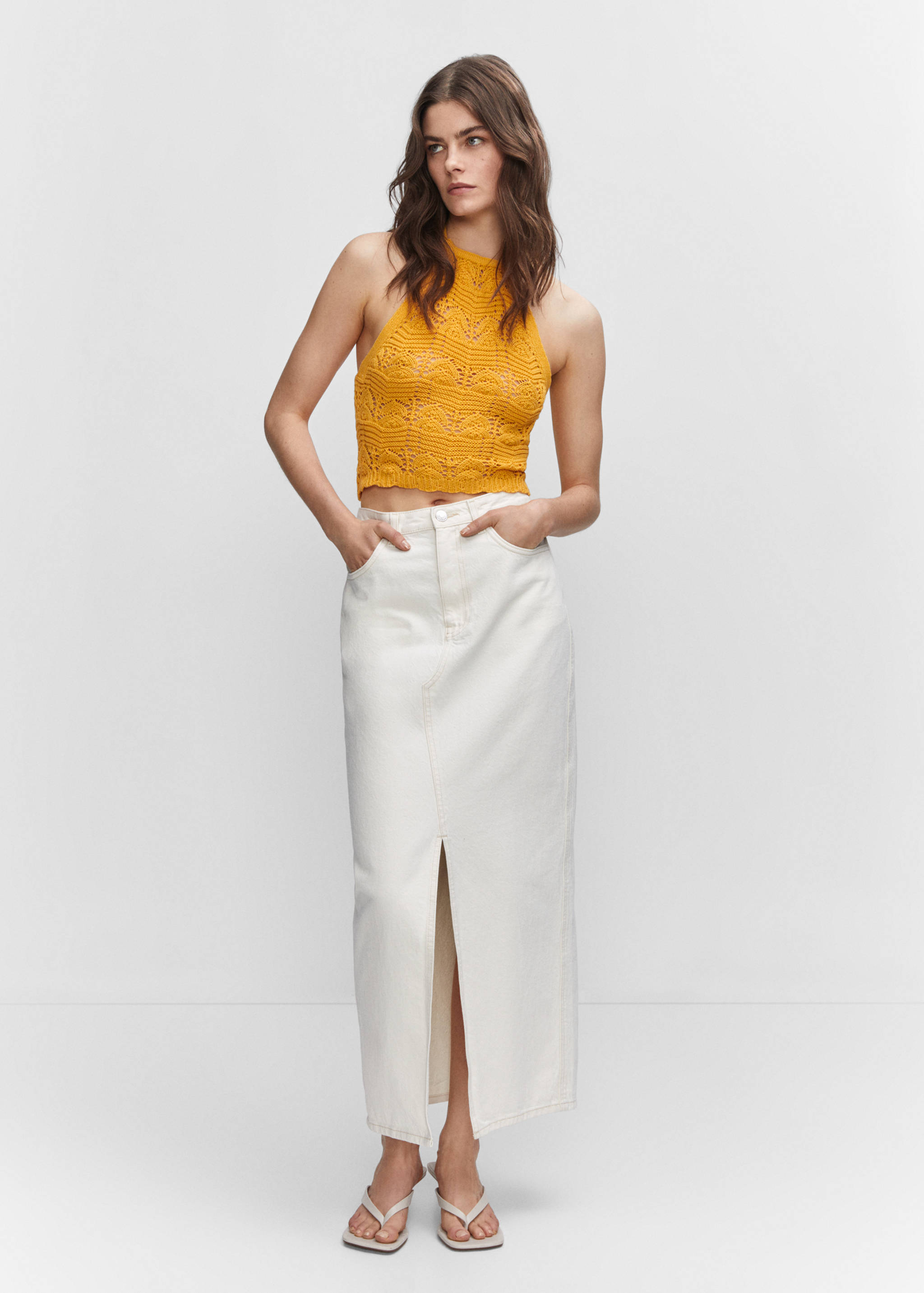 Top crochet cuello halter - Plano general