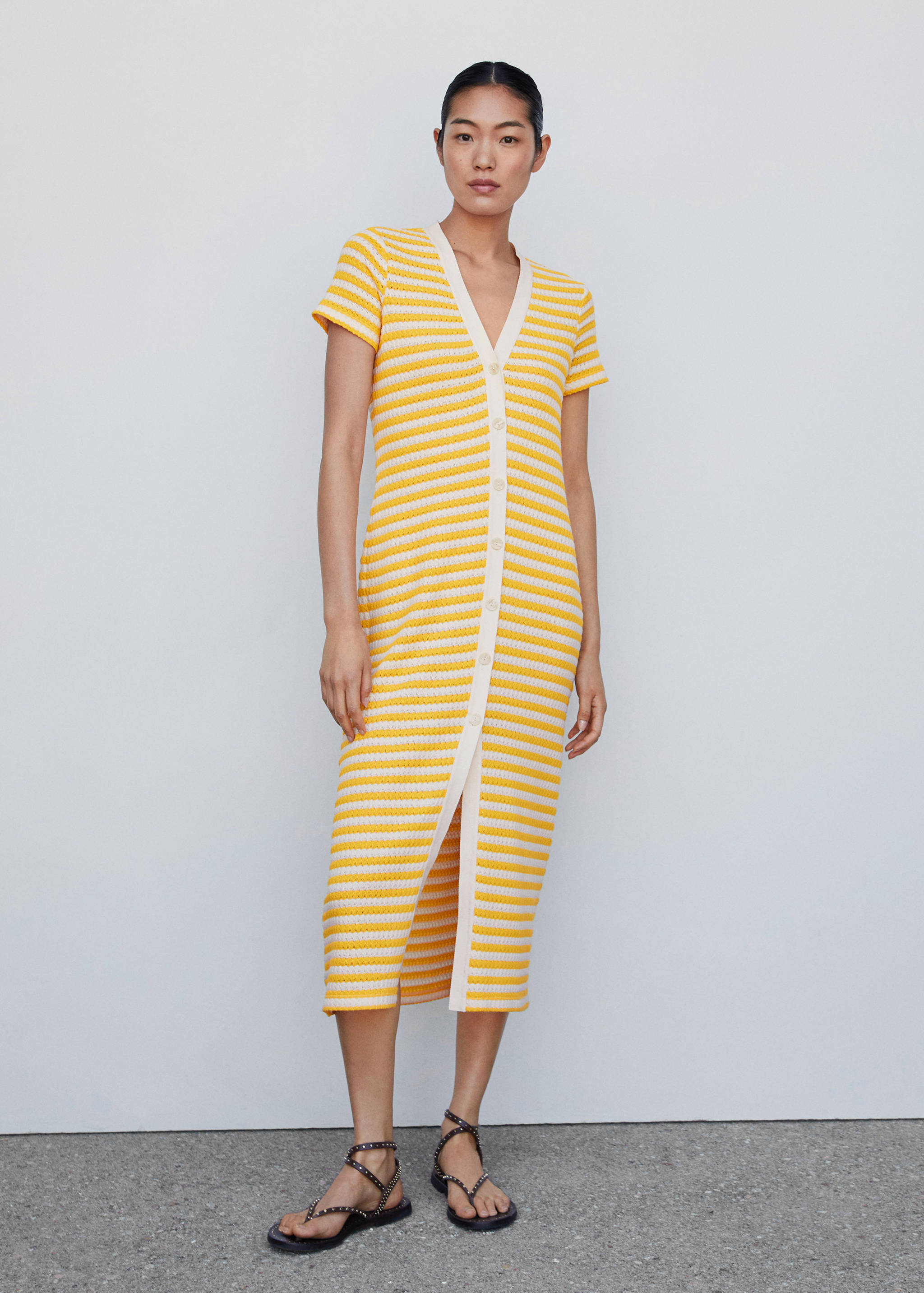 Striped jersey dress - General plane