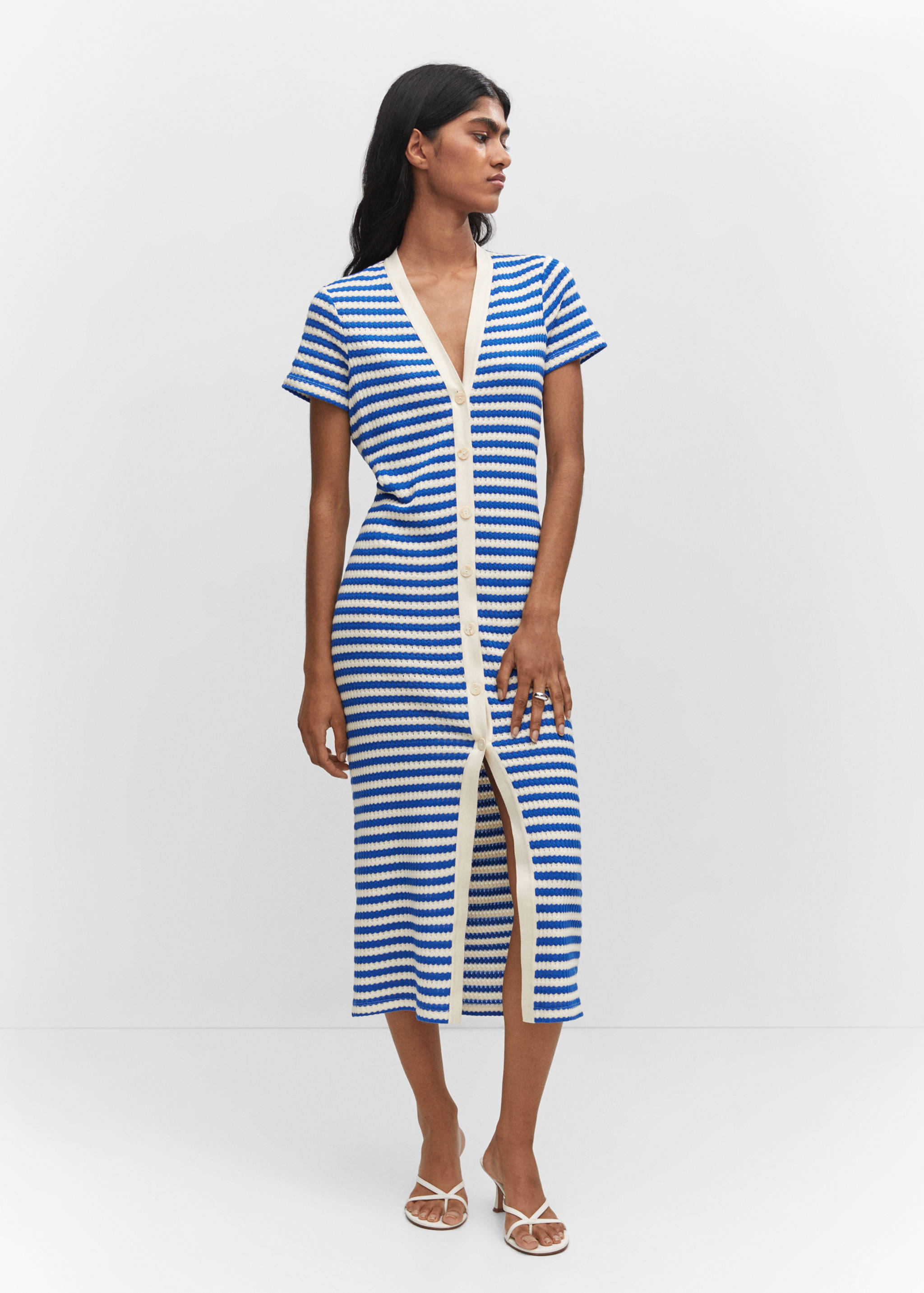Striped jersey dress - General plane