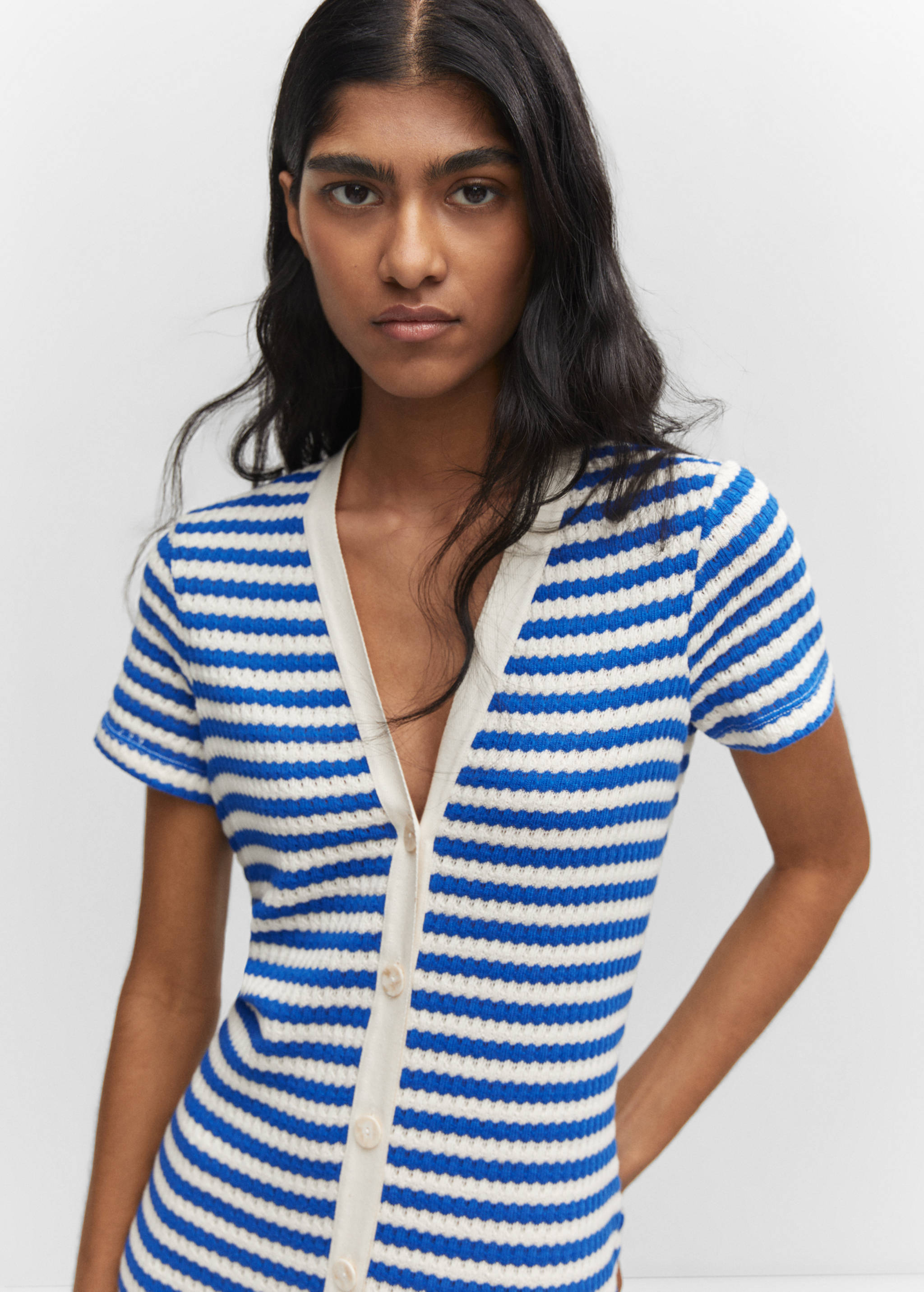 Striped jersey dress - Details of the article 1