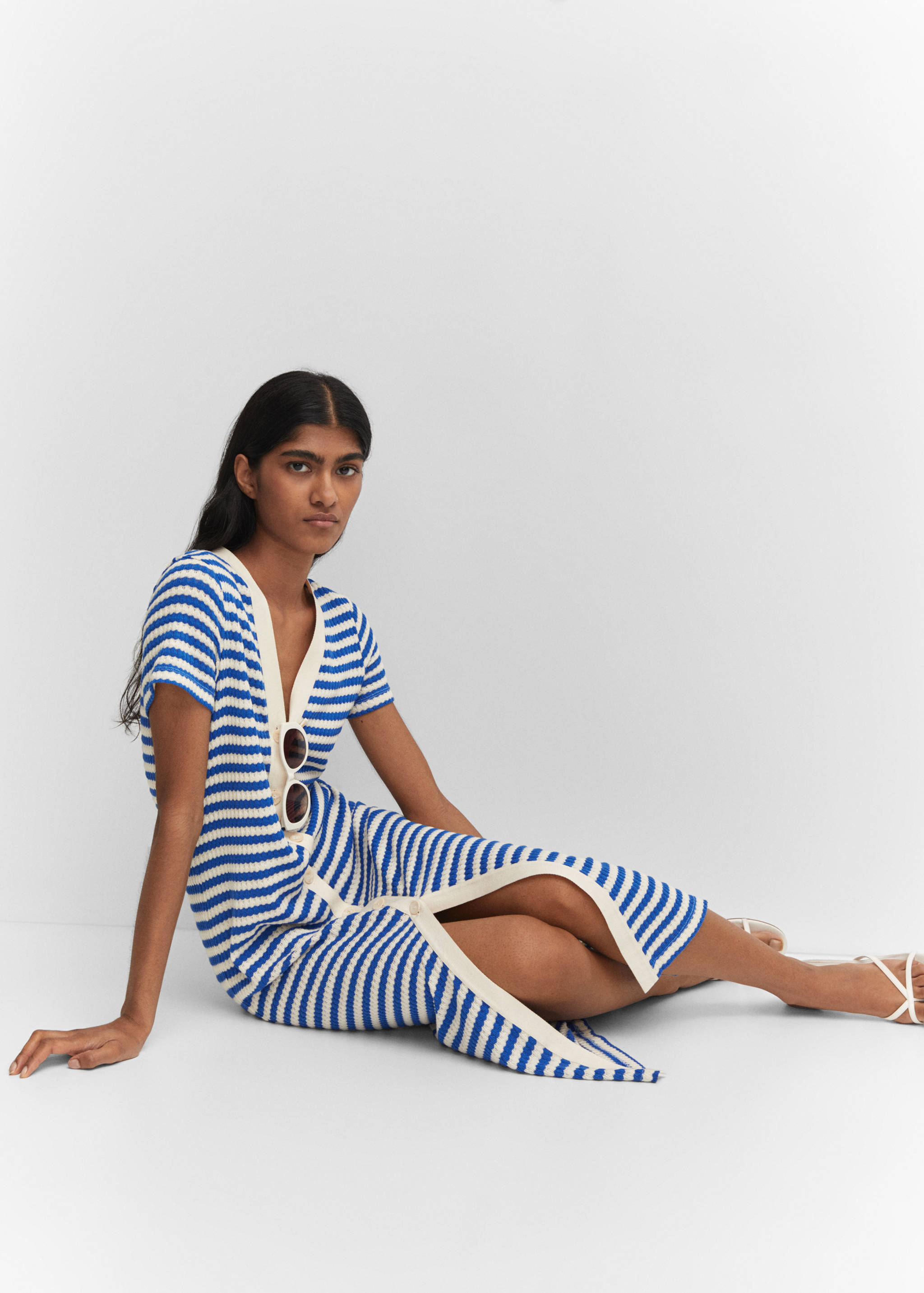 Striped jersey dress - Details of the article 2