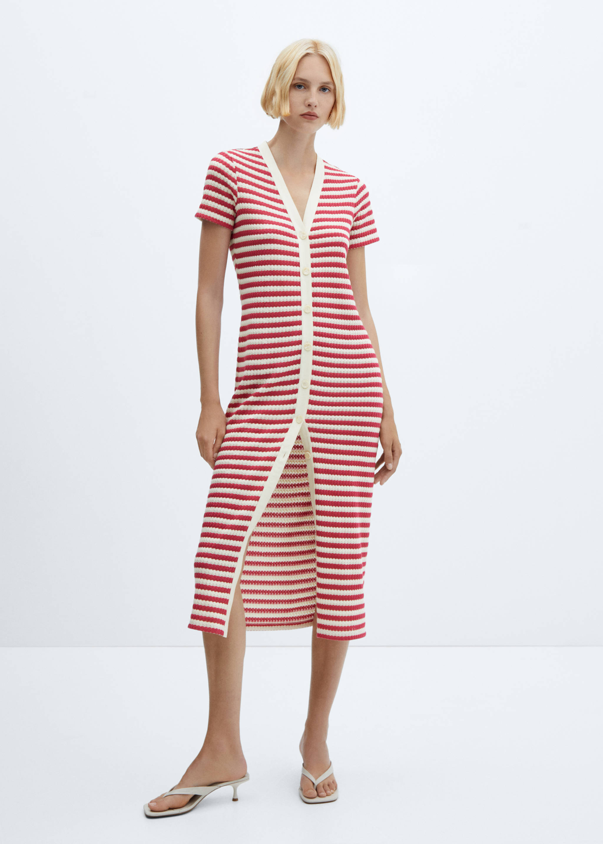 Striped jersey dress - General plane