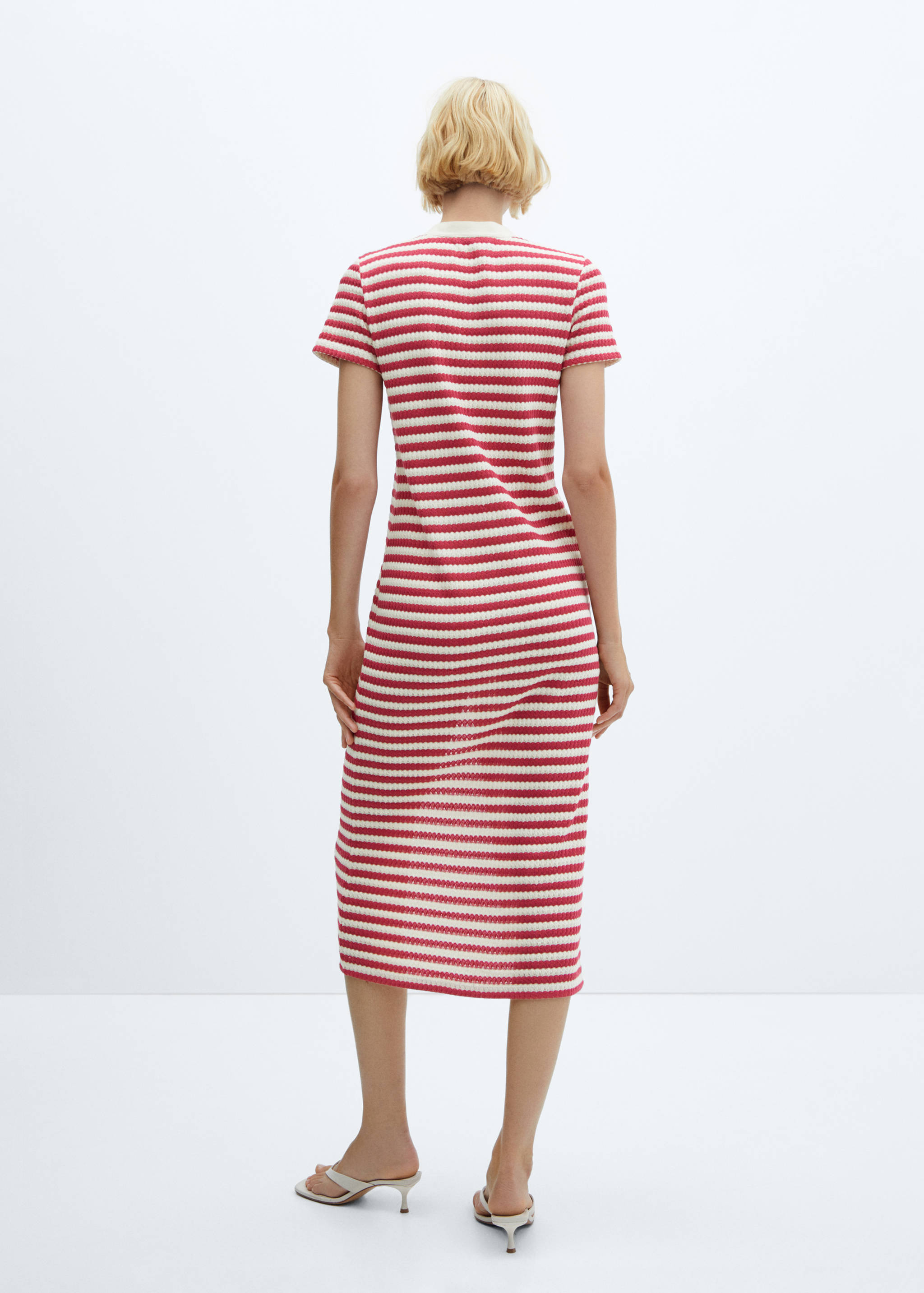 Striped jersey dress - Reverse of the article