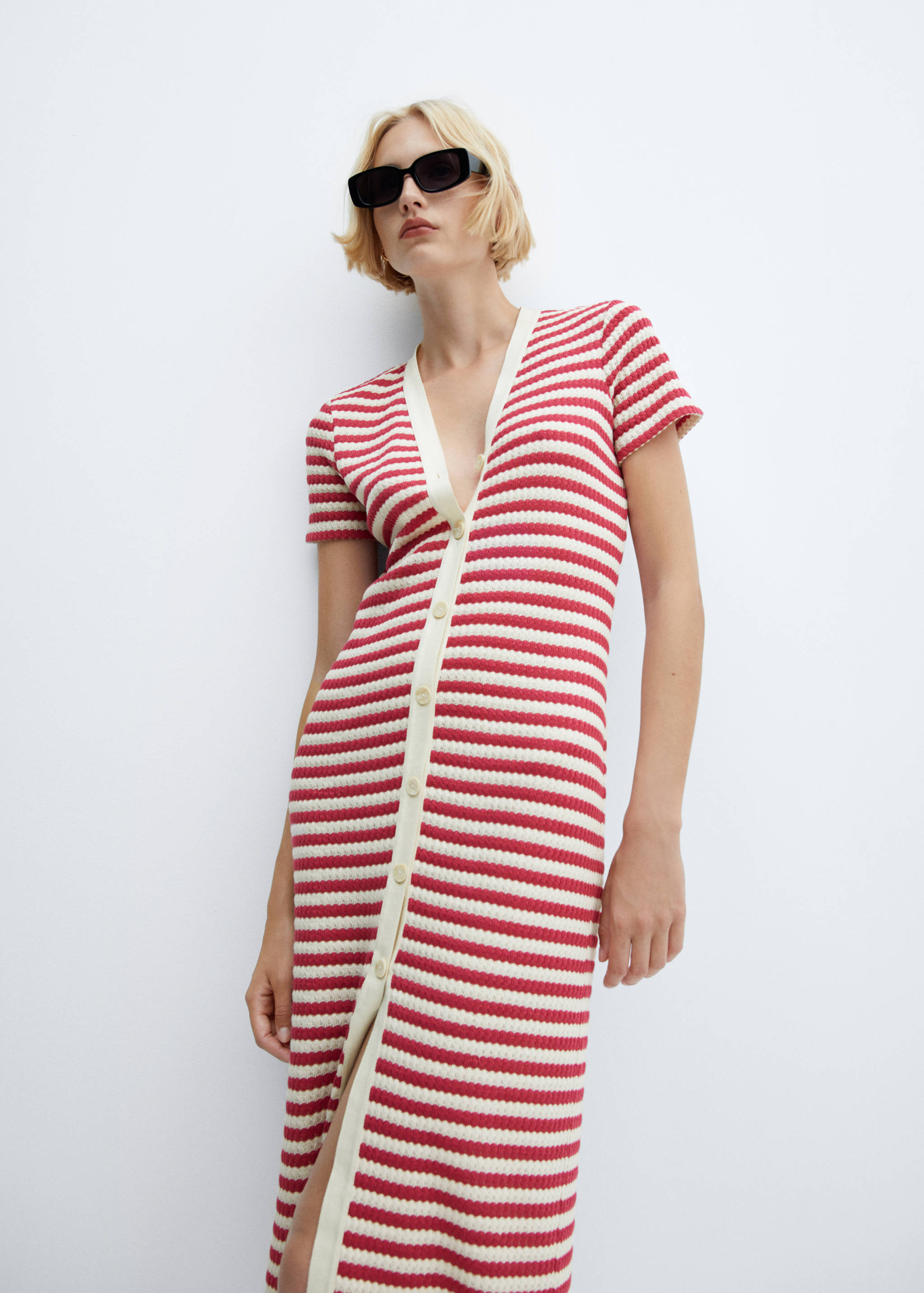 Striped jersey dress - Details of the article 2