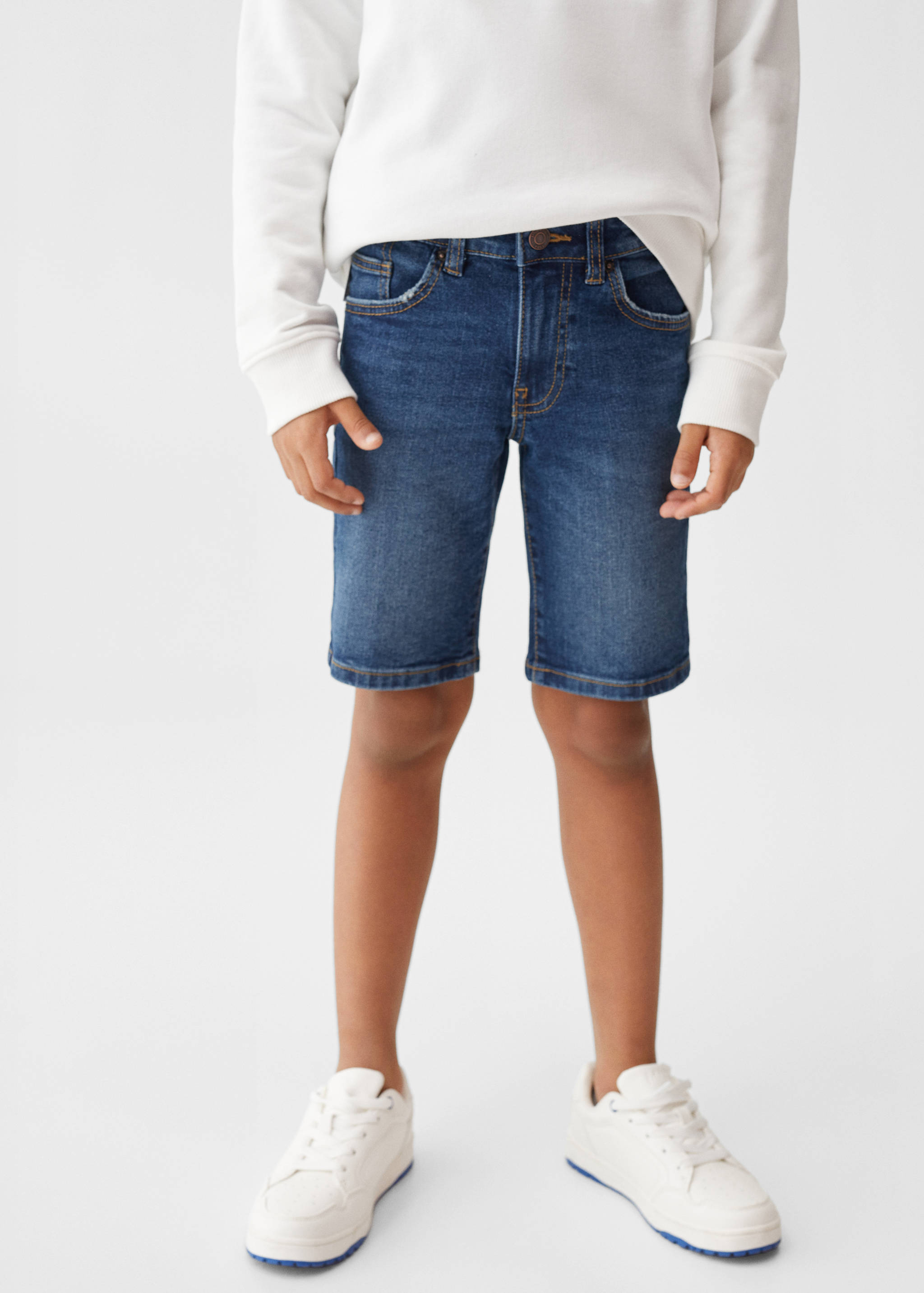 Cotton denim shorts - Details of the article 6