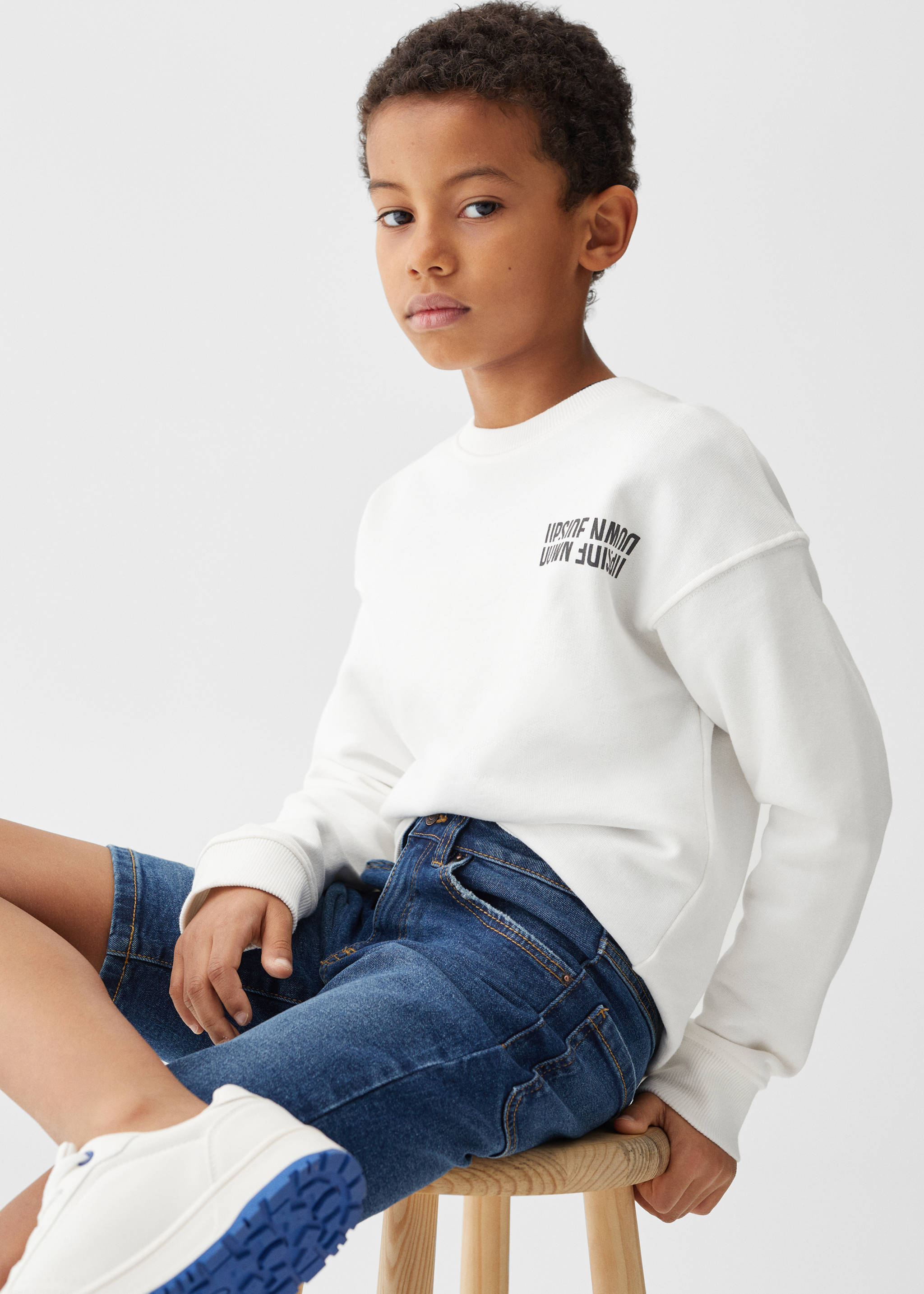 Cotton denim shorts - Details of the article 2