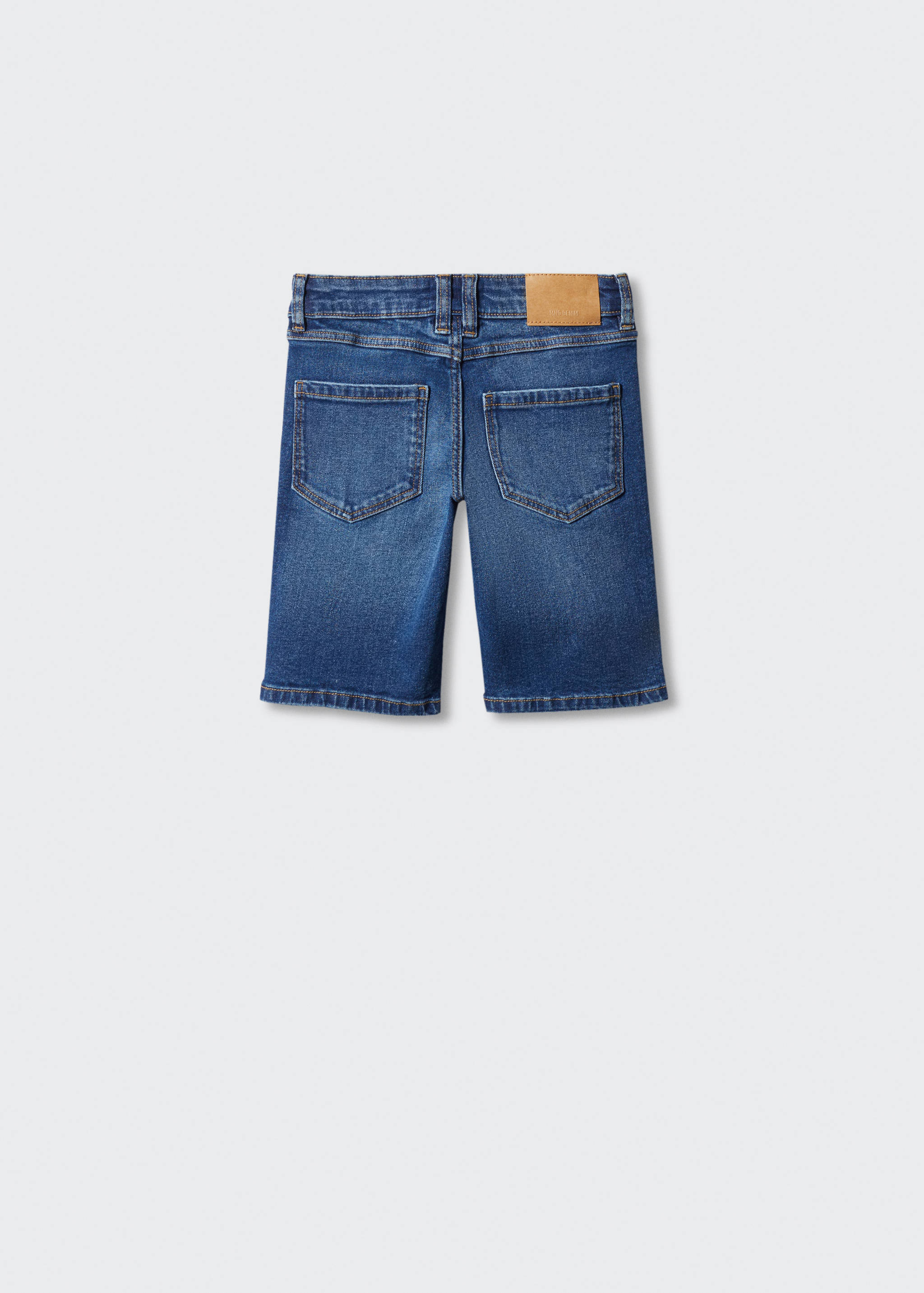 Cotton denim shorts - Reverse of the article