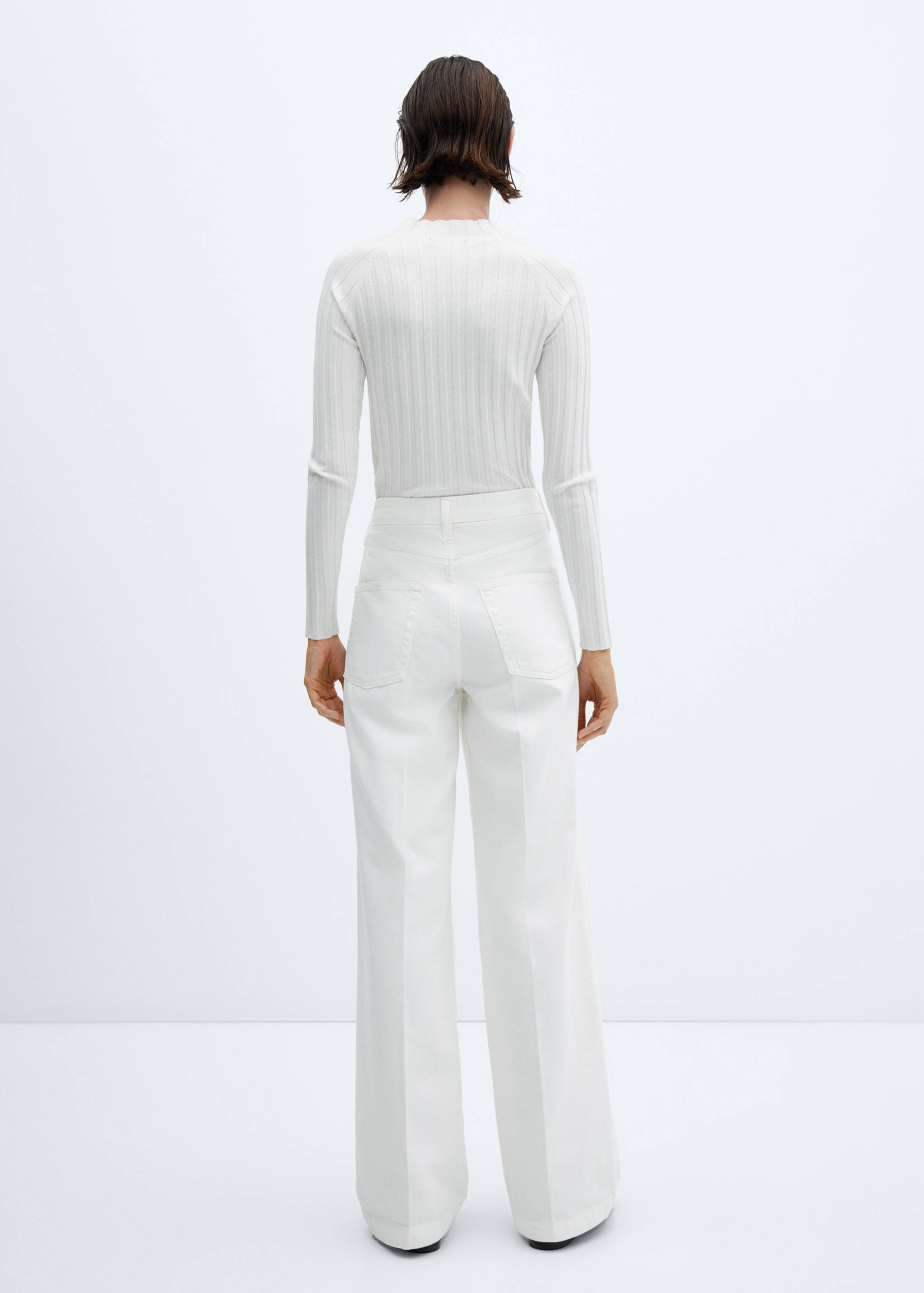 Rechte mid-rise jeans - Achterkant van het artikel