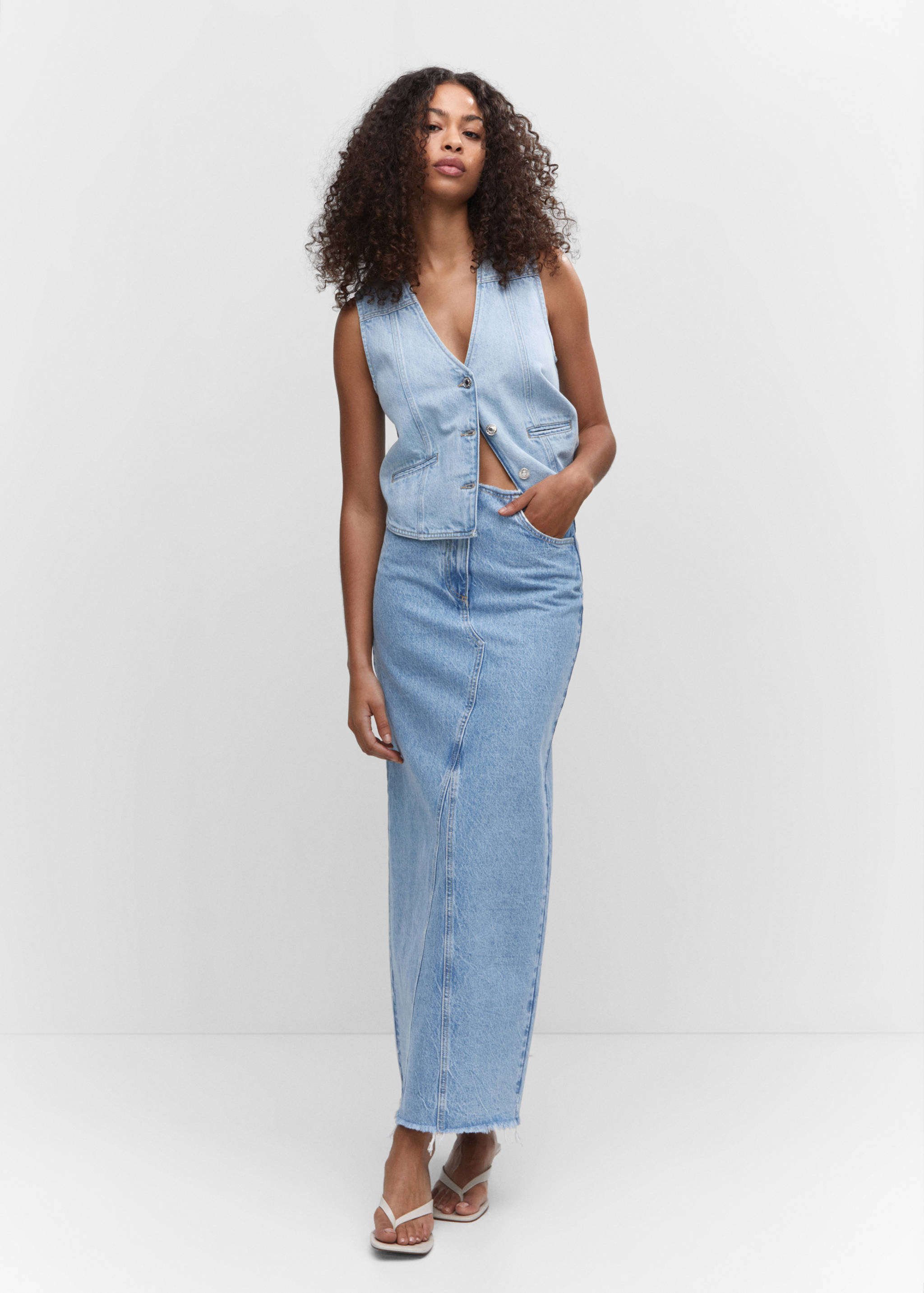 Langer Jeansrock - Allgemeine Ansicht