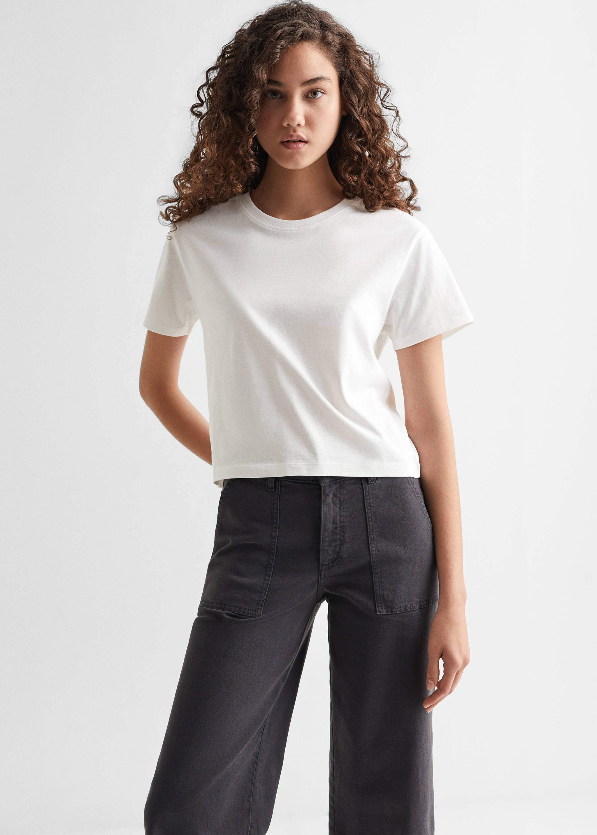 T-shirt coton imprimé - Plan moyen