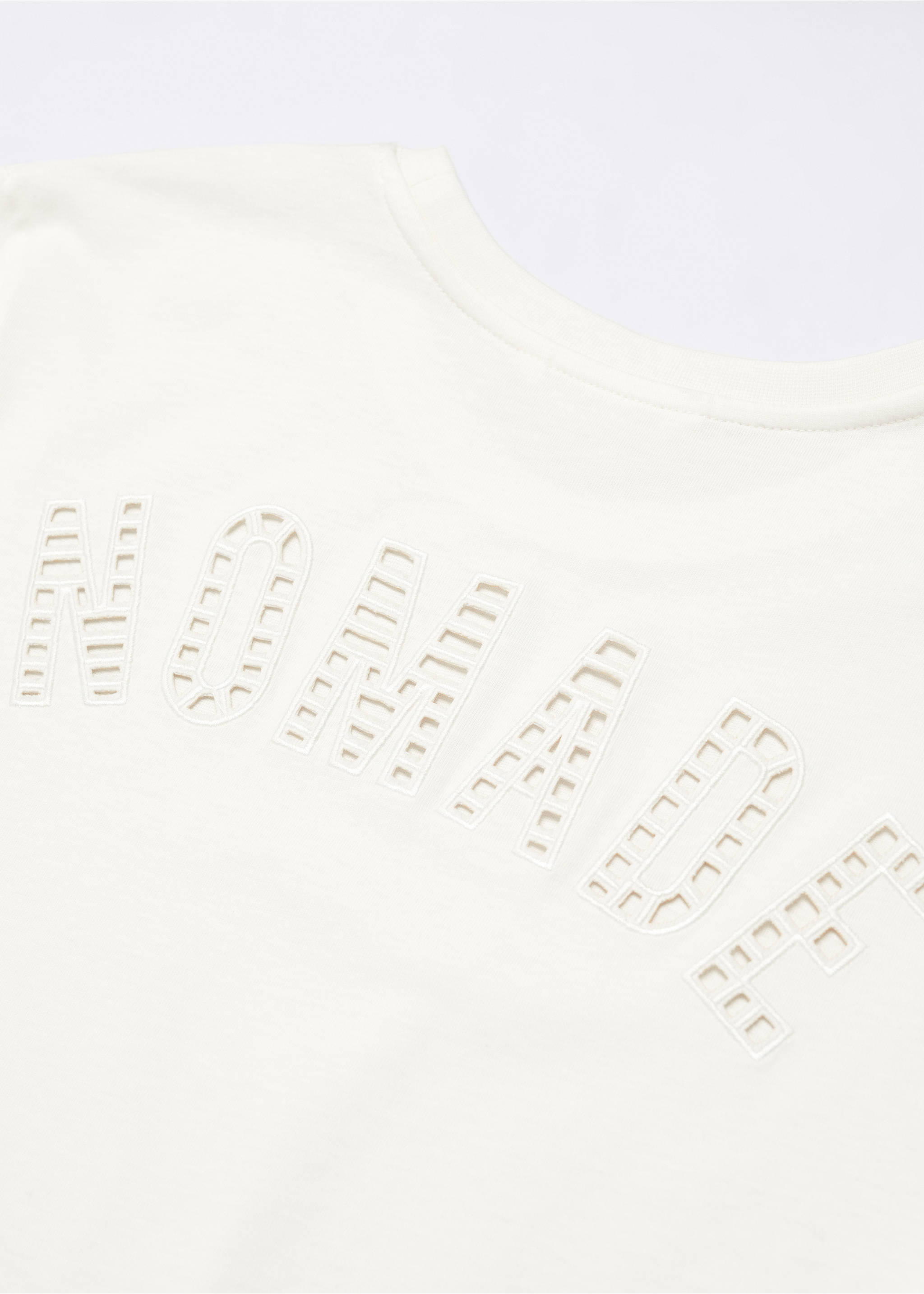 T-shirt coton imprimé - Détail de l'article 8, Blanc cassé. Ref: 57050478-00.