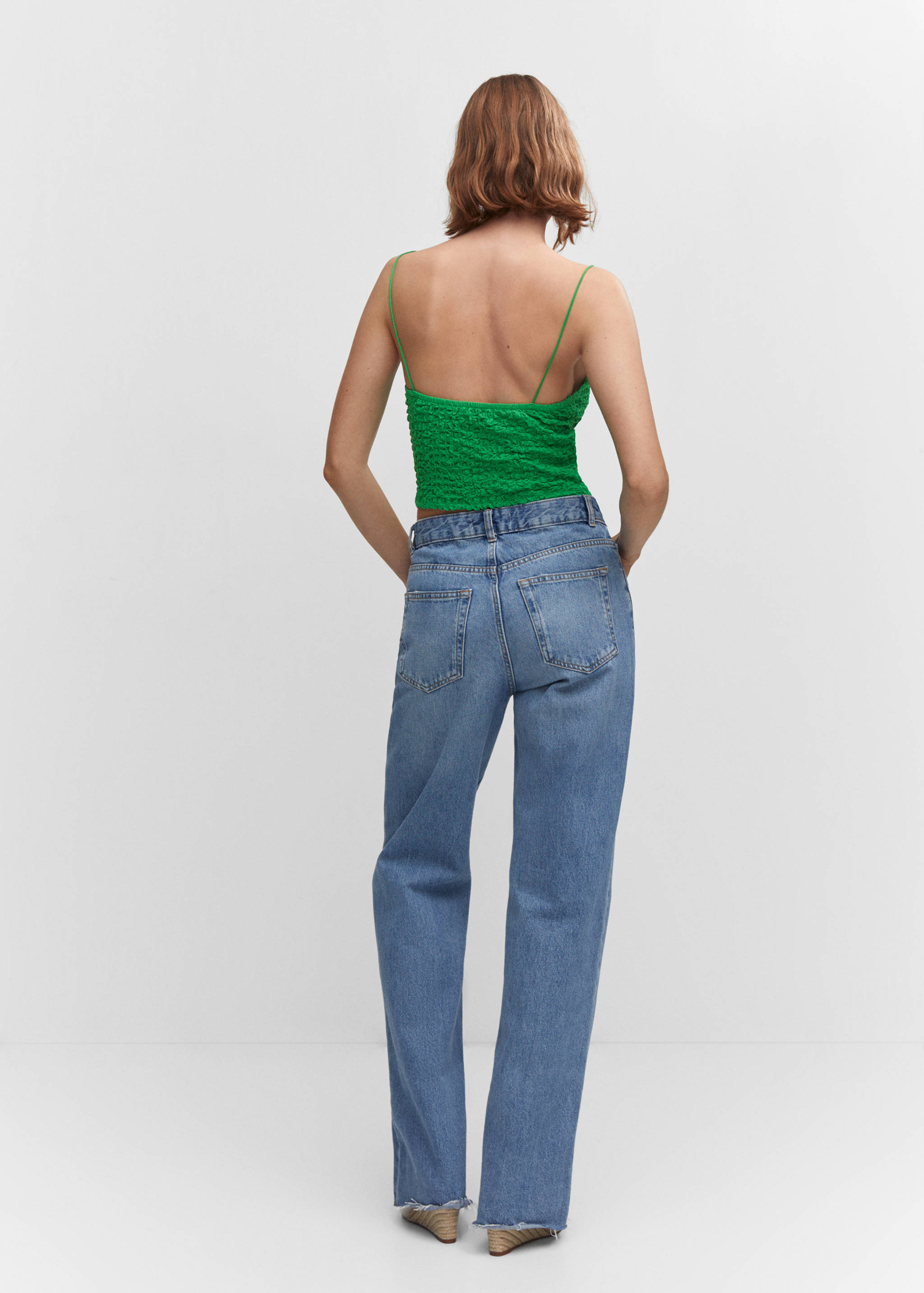 Texturerad crop top - Artikelns baksida