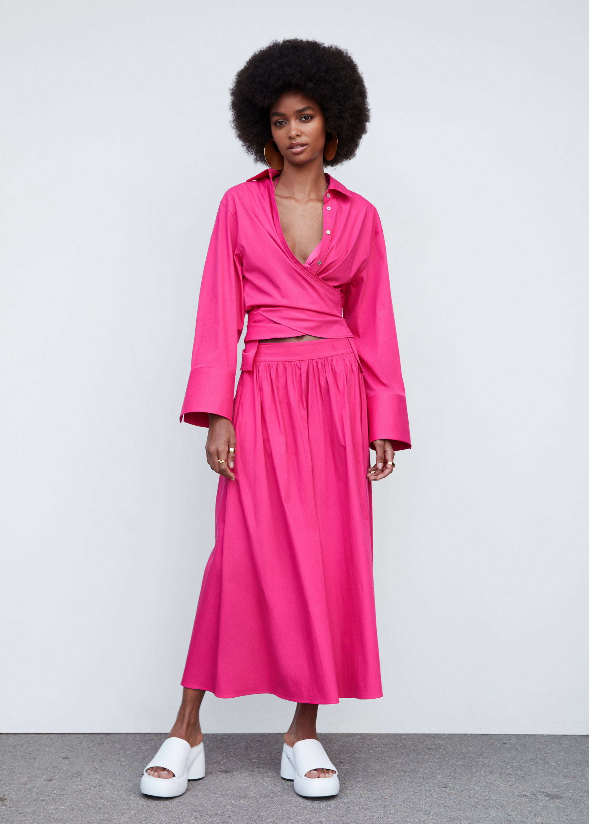 Wrap shirt with knot detail - General plane