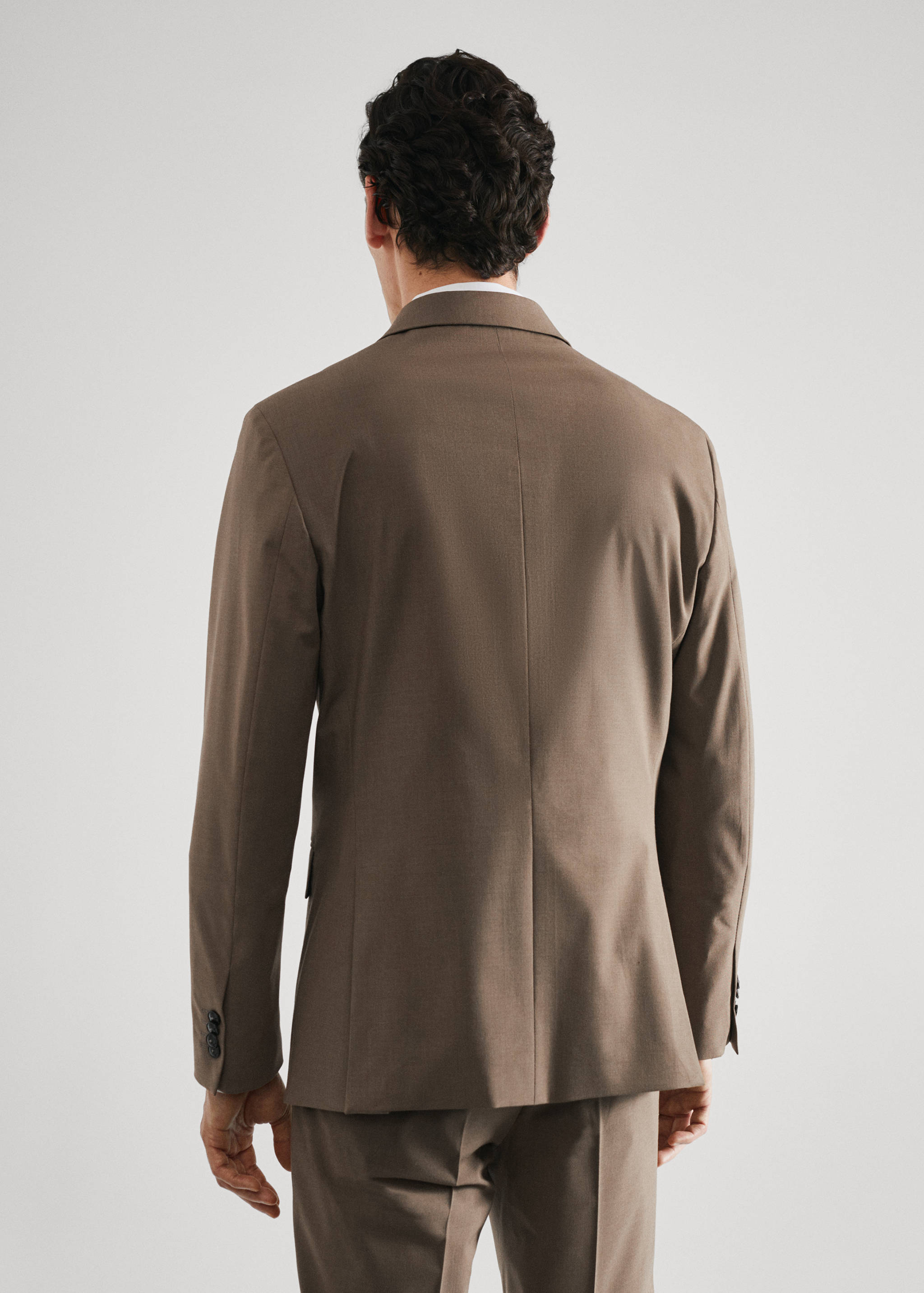 Slim Fit-Anzugjacke aus Comfort-Stretch-Gewebe - Rückseite des Artikels