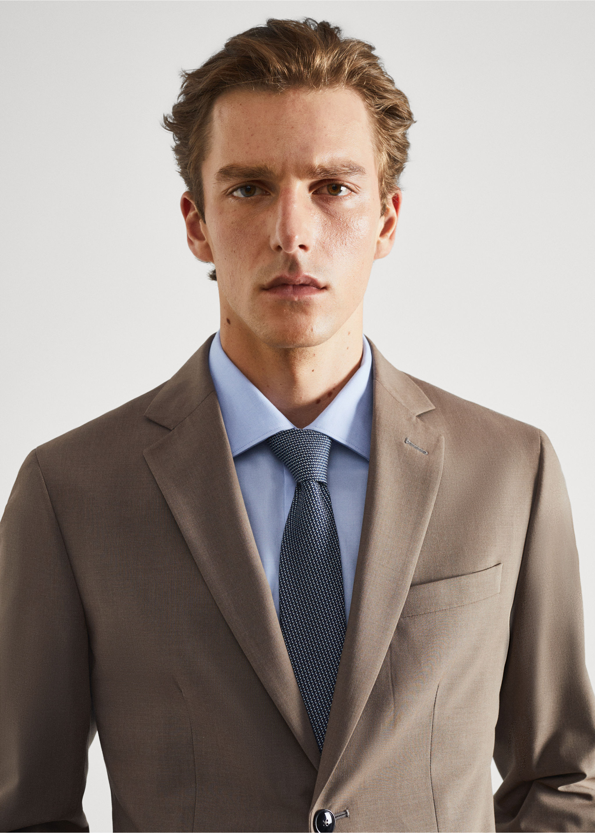 Stretch-fabric slim-fit suit blazer - Details of the article 1