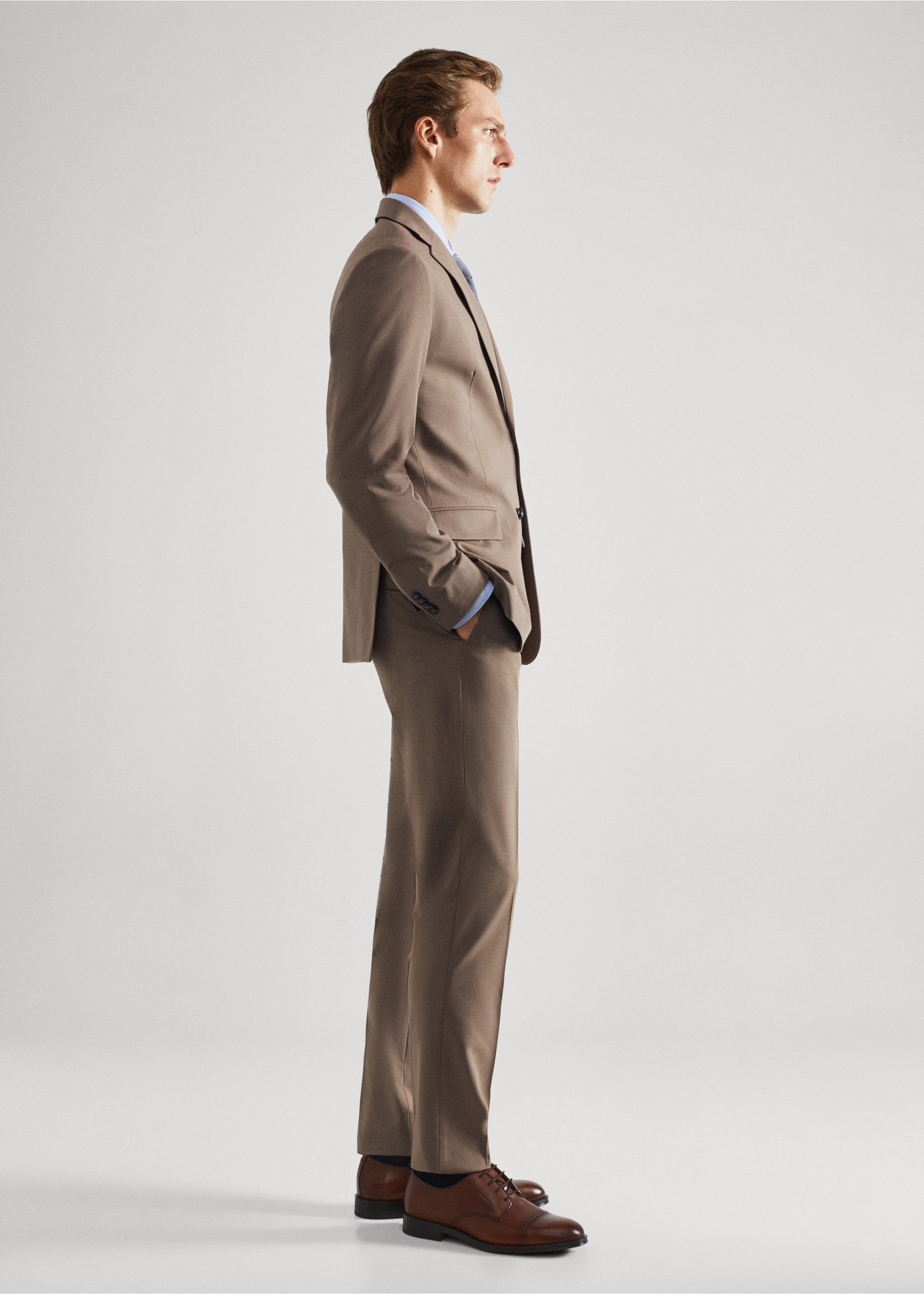 Stretch-fabric slim-fit suit blazer - Details of the article 2