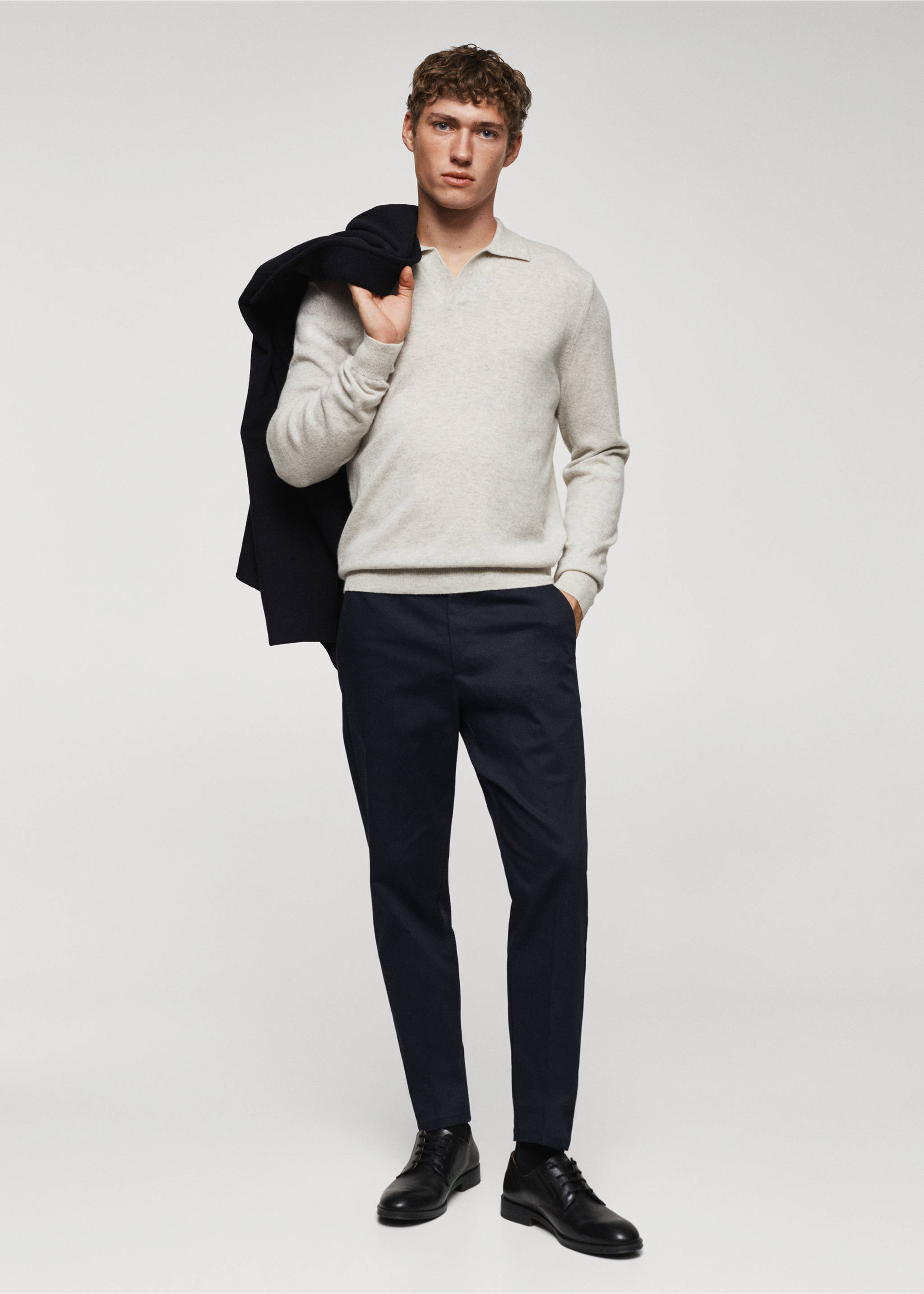 Pantaloni chino slim fit - Plan general, Bleumarin. Ref: 57050777-00.