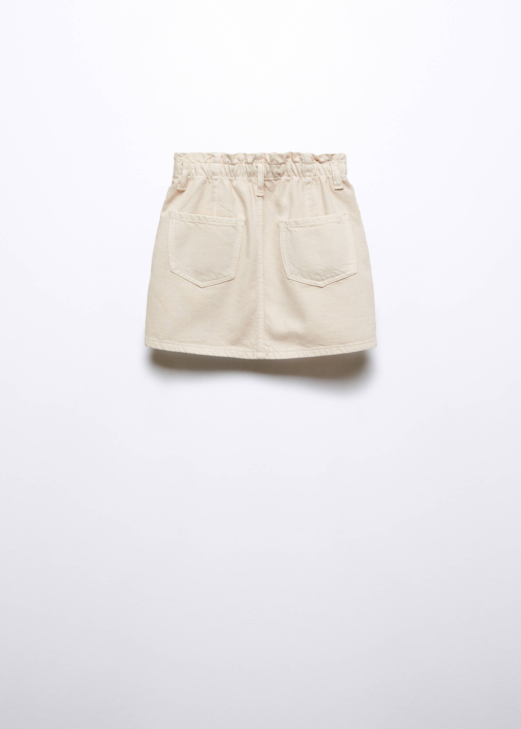 Paperbag denim skirt - Reverse of the article