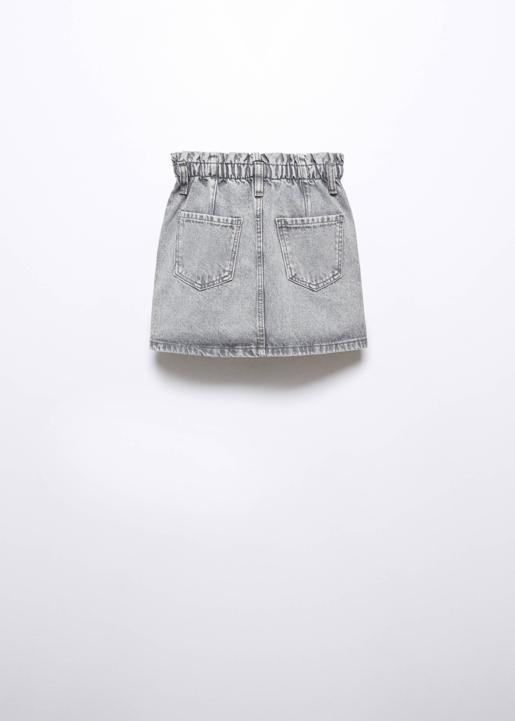 Paperbag denim skirt - Reverse of the article