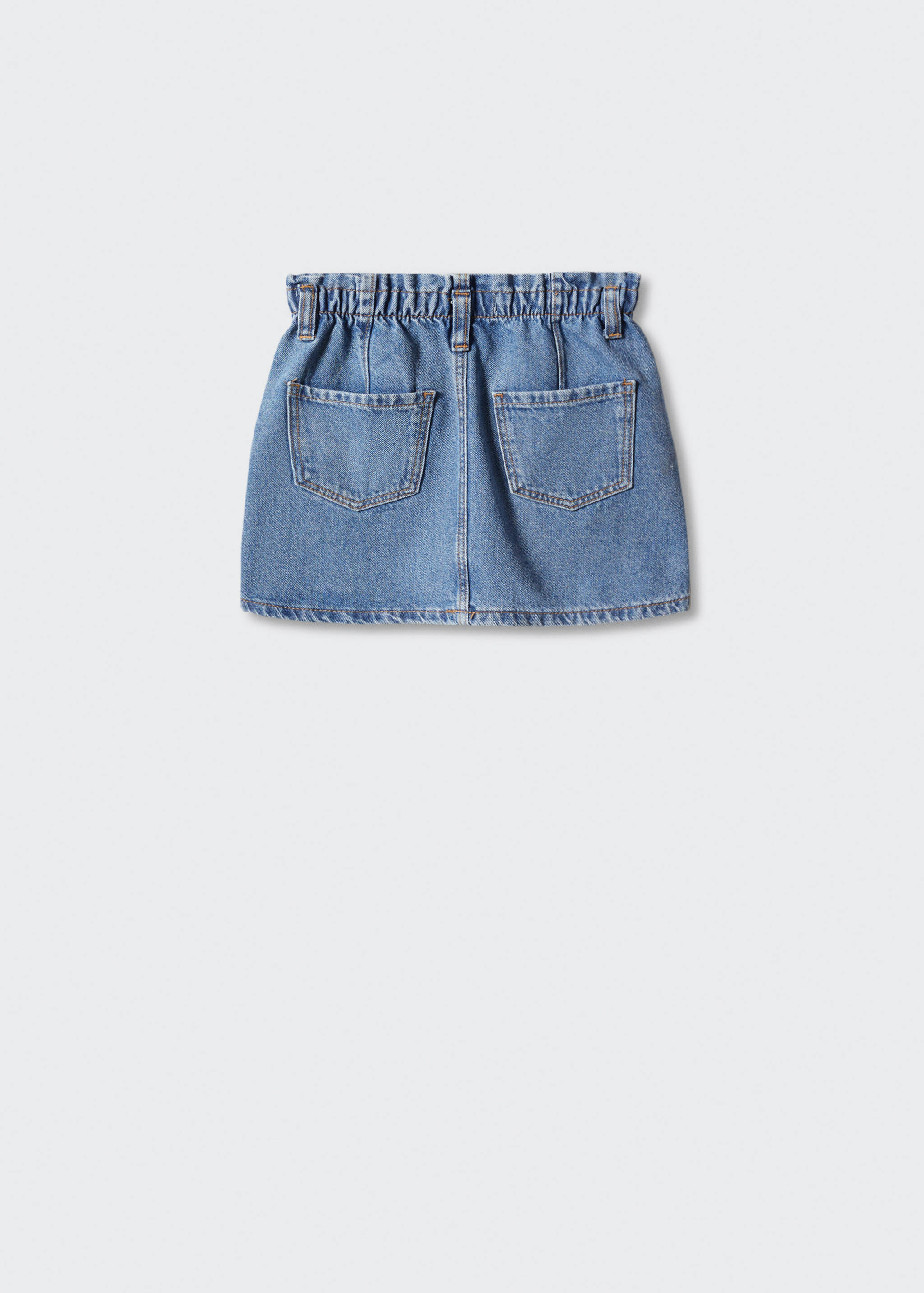 Paperbag denim skirt - Reverse of the article