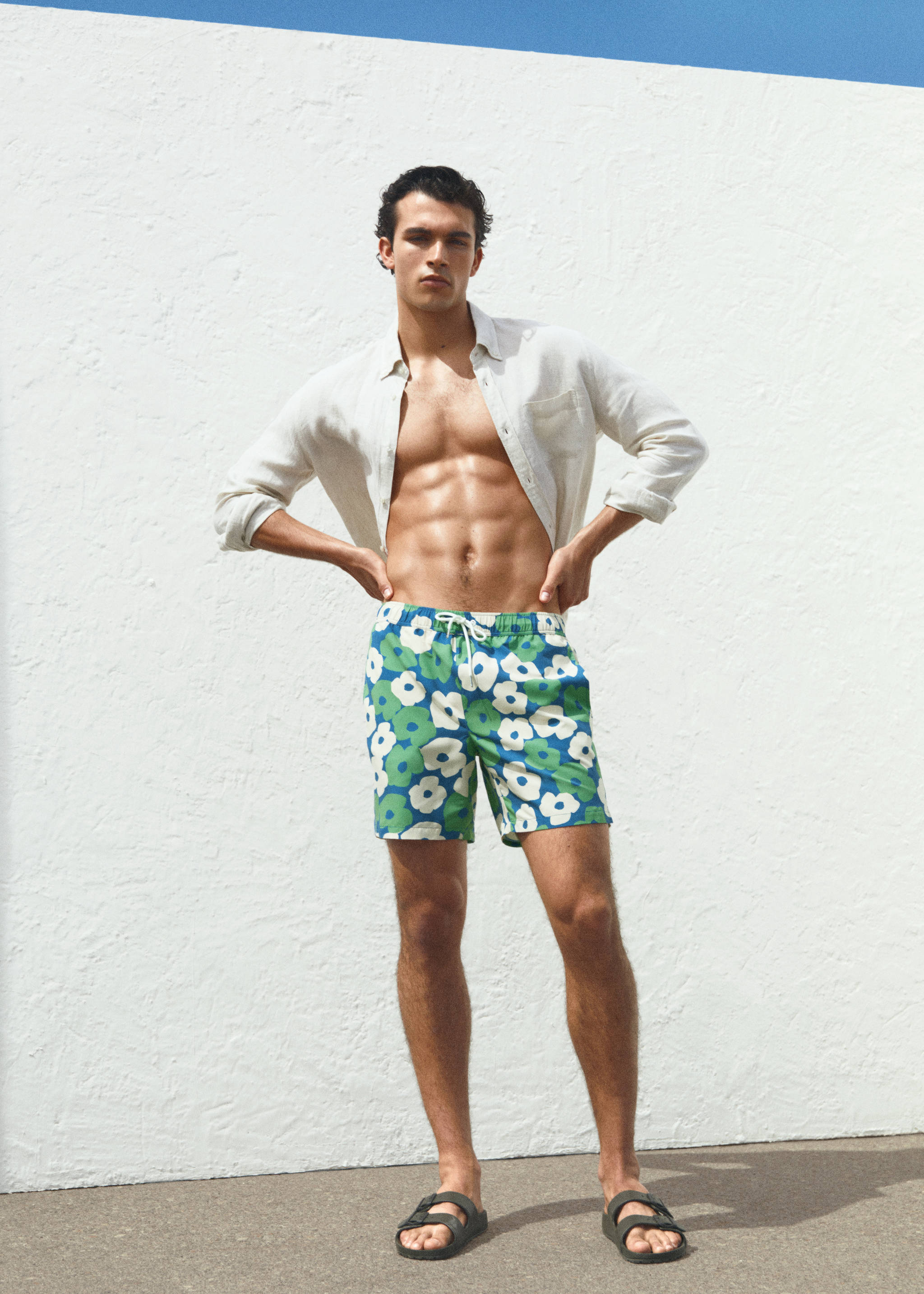 Hlačice za kupanje s cvjetnim printom - Detalji artikla 5