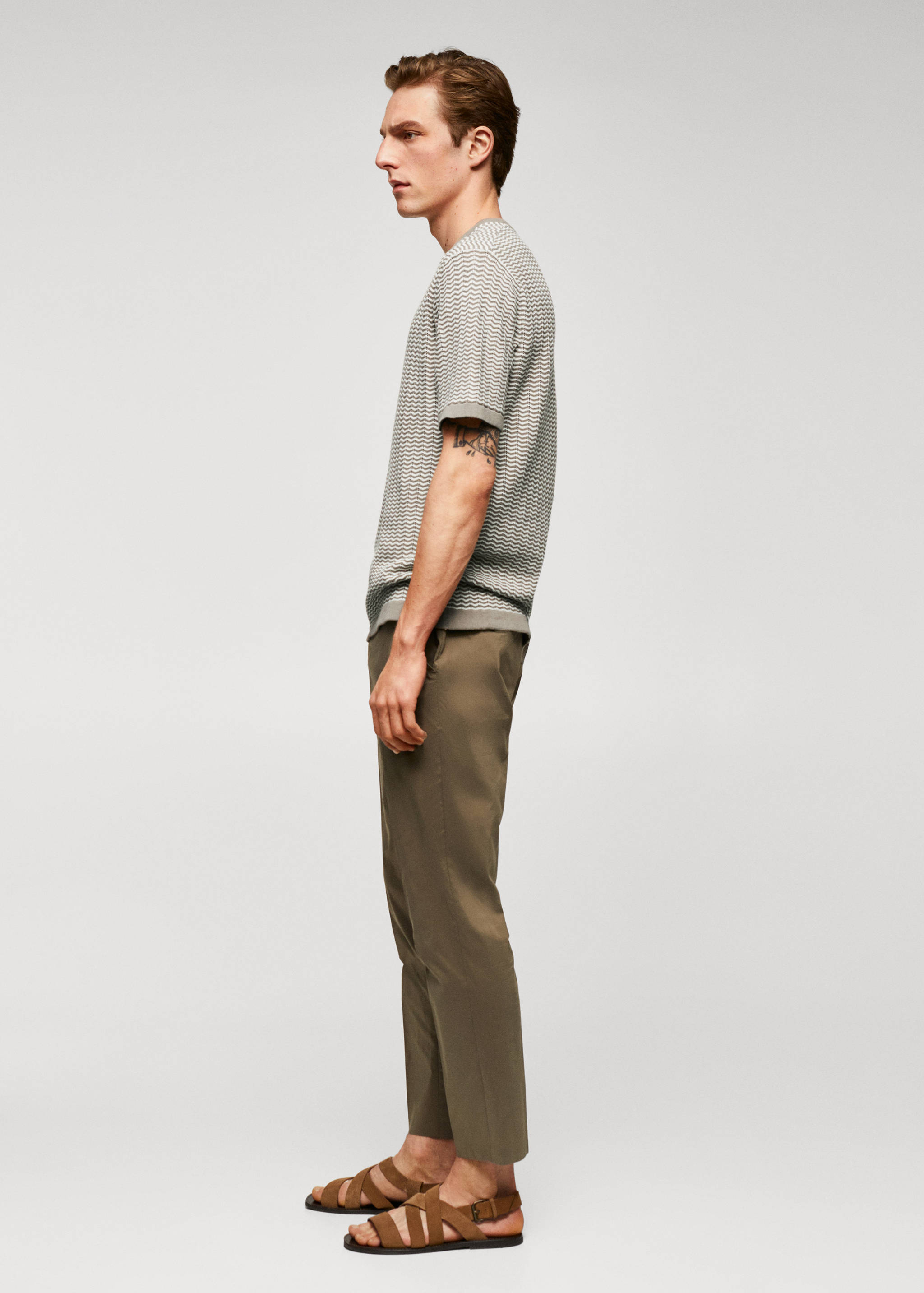 T-shirt 100% bomull sicksackstruktur - Detaljer om artikeln 2