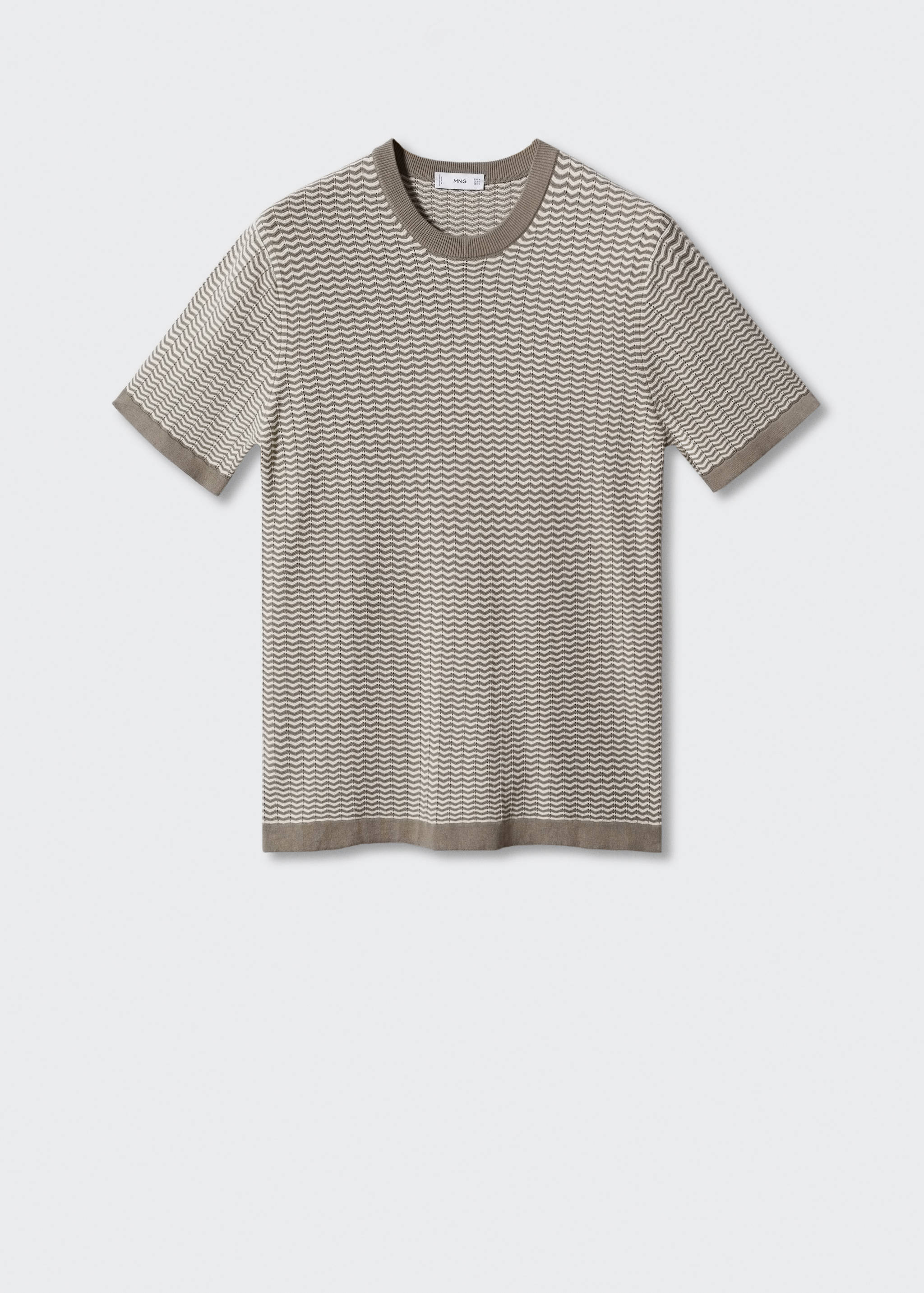 T-shirt 100% bomull sicksackstruktur - Artikel utan modell