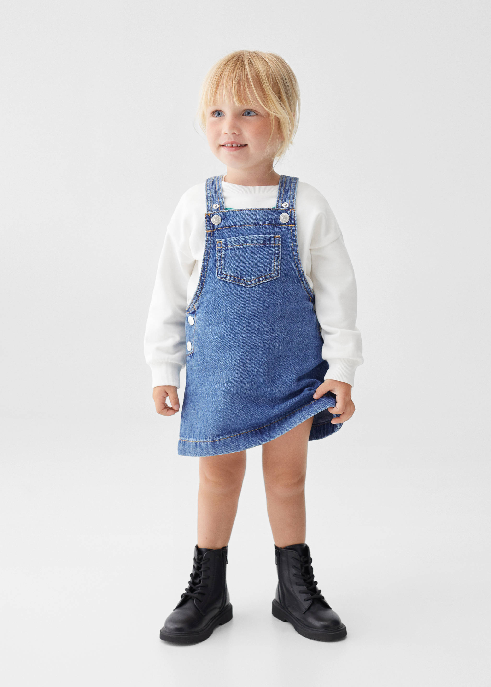 Short denim dungarees - General plane