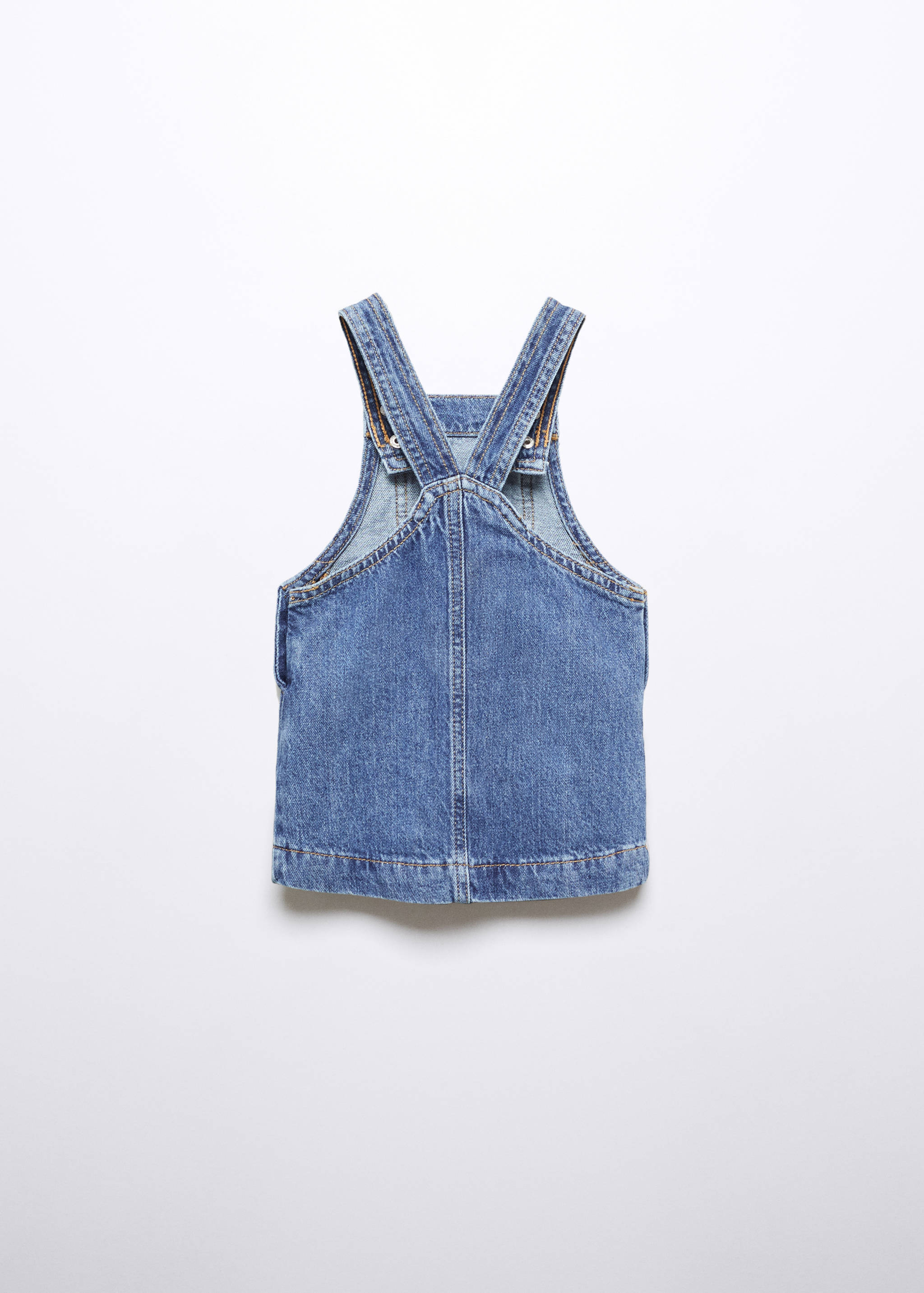 Short denim dungarees - Reverse of the article