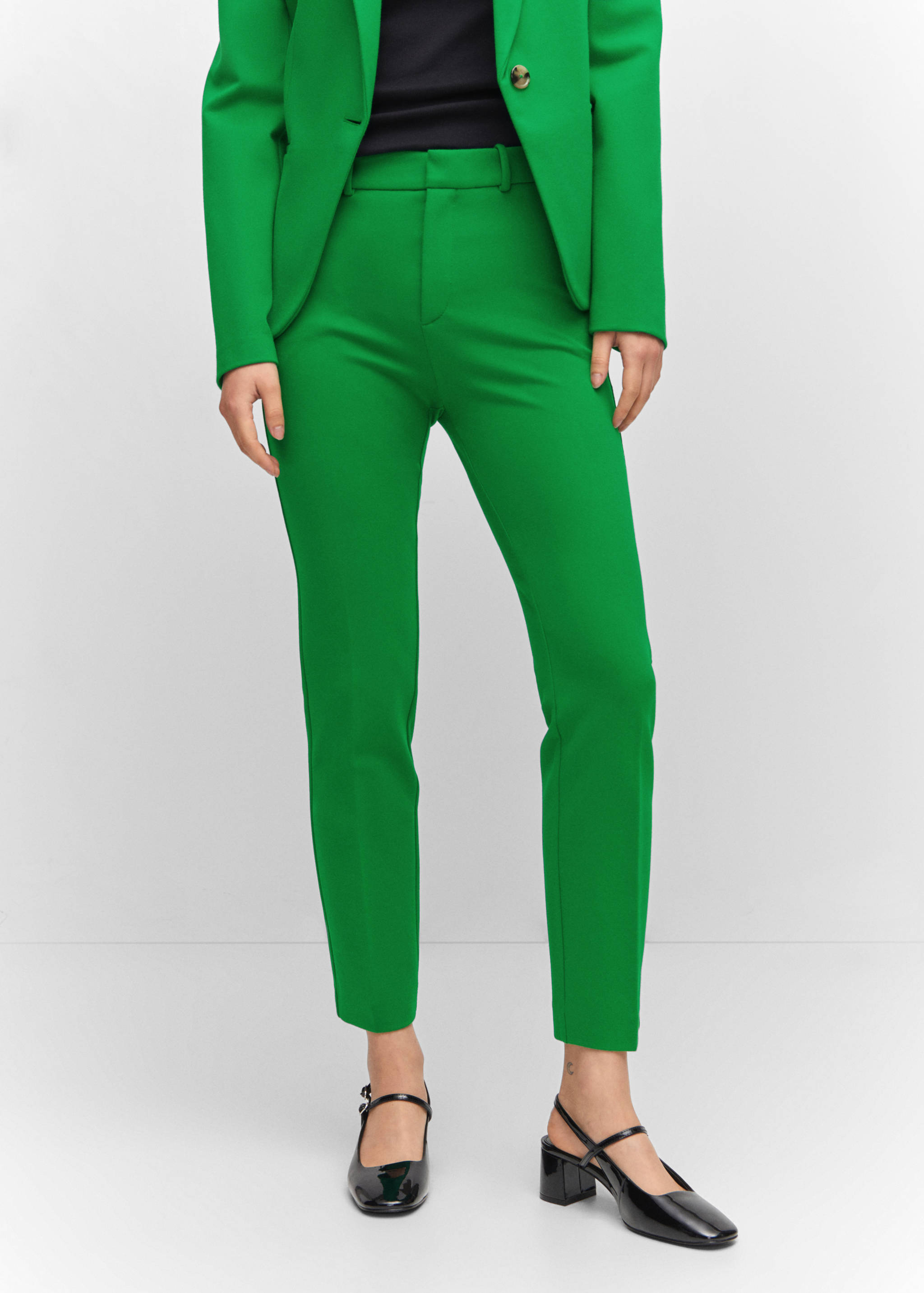 Rome-knit straight trousers - Medium plane