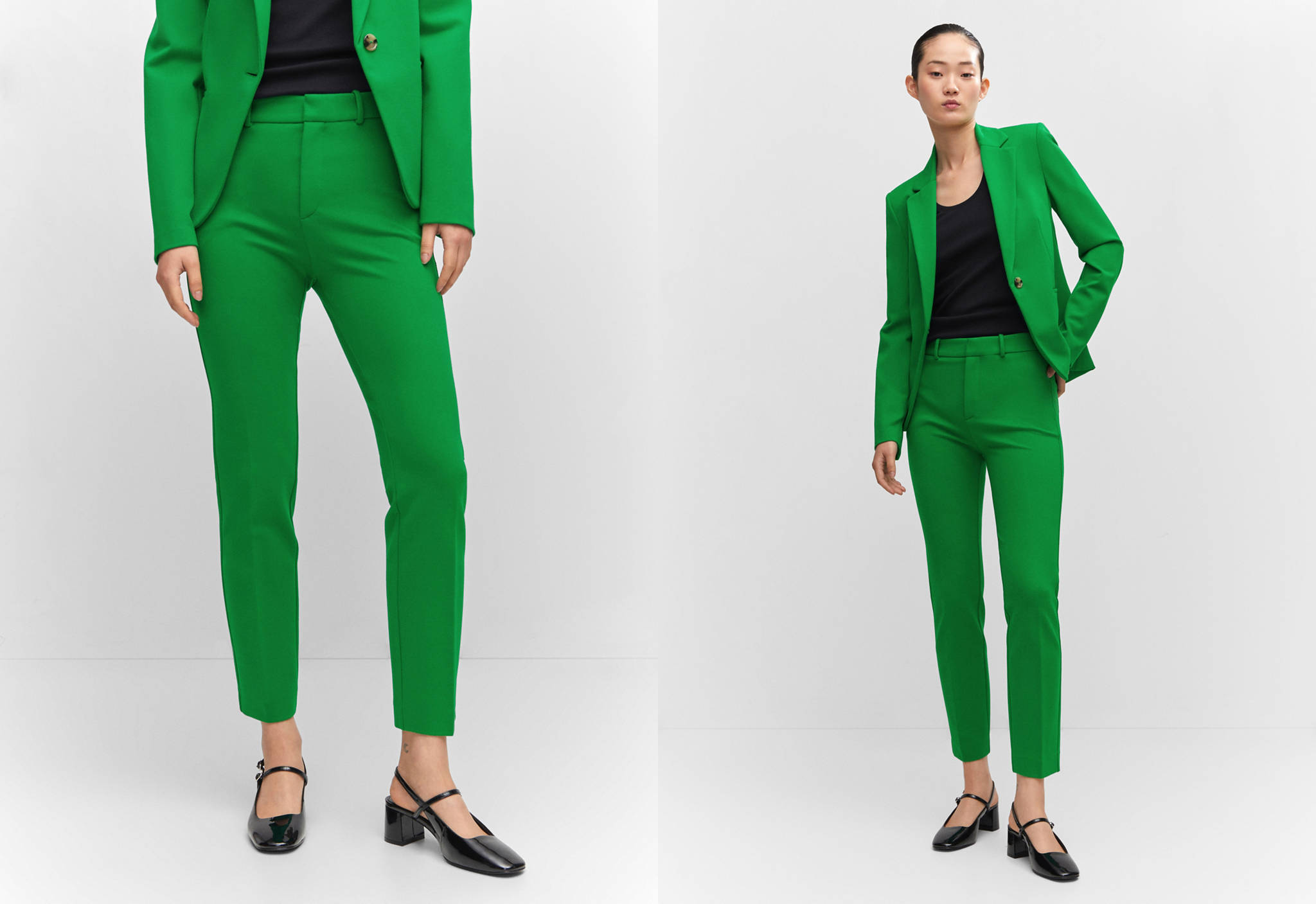 Rome-knit straight trousers - Panoramic plane