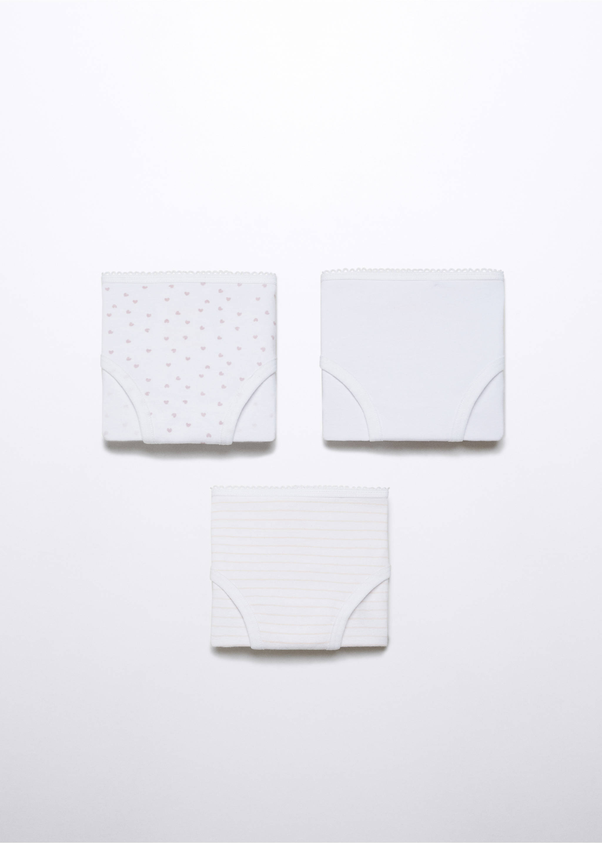 Pack 3 culottes coton - Article sans modèle, Rose clair. Ref: 57053267-00.