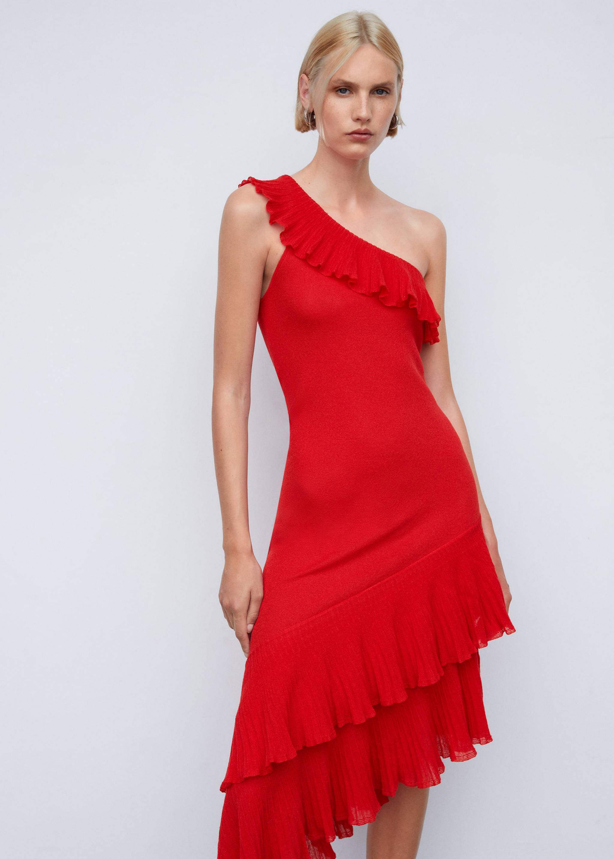 Asymmetric ruffled dress - Medium plane