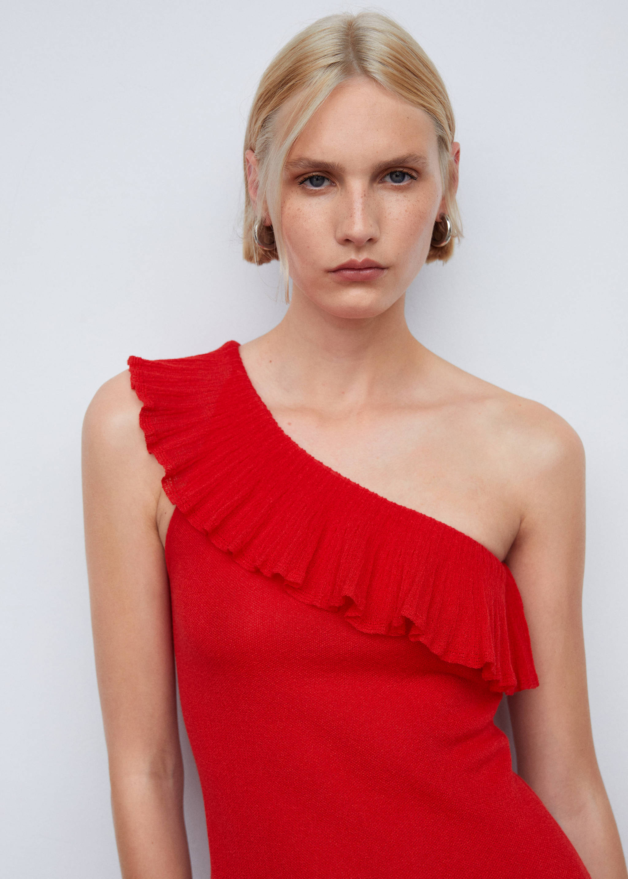 Asymmetric ruffled dress - Details of the article 1