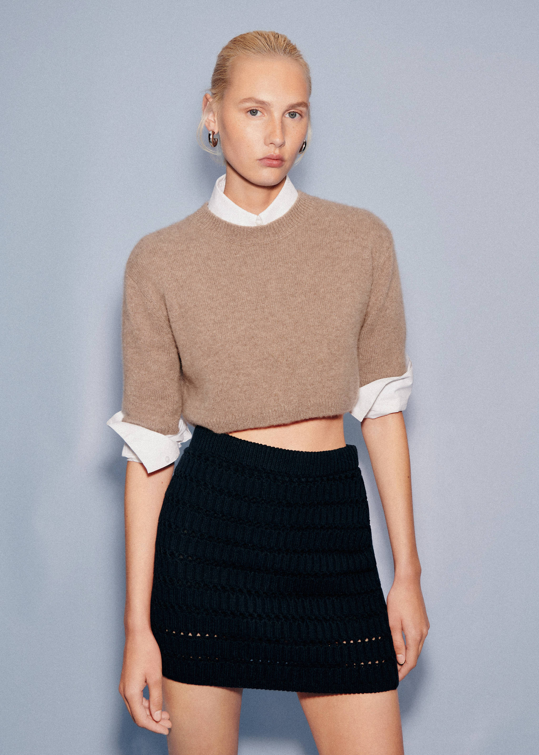 Openwork knitted mini-skirt - Details of the article 3