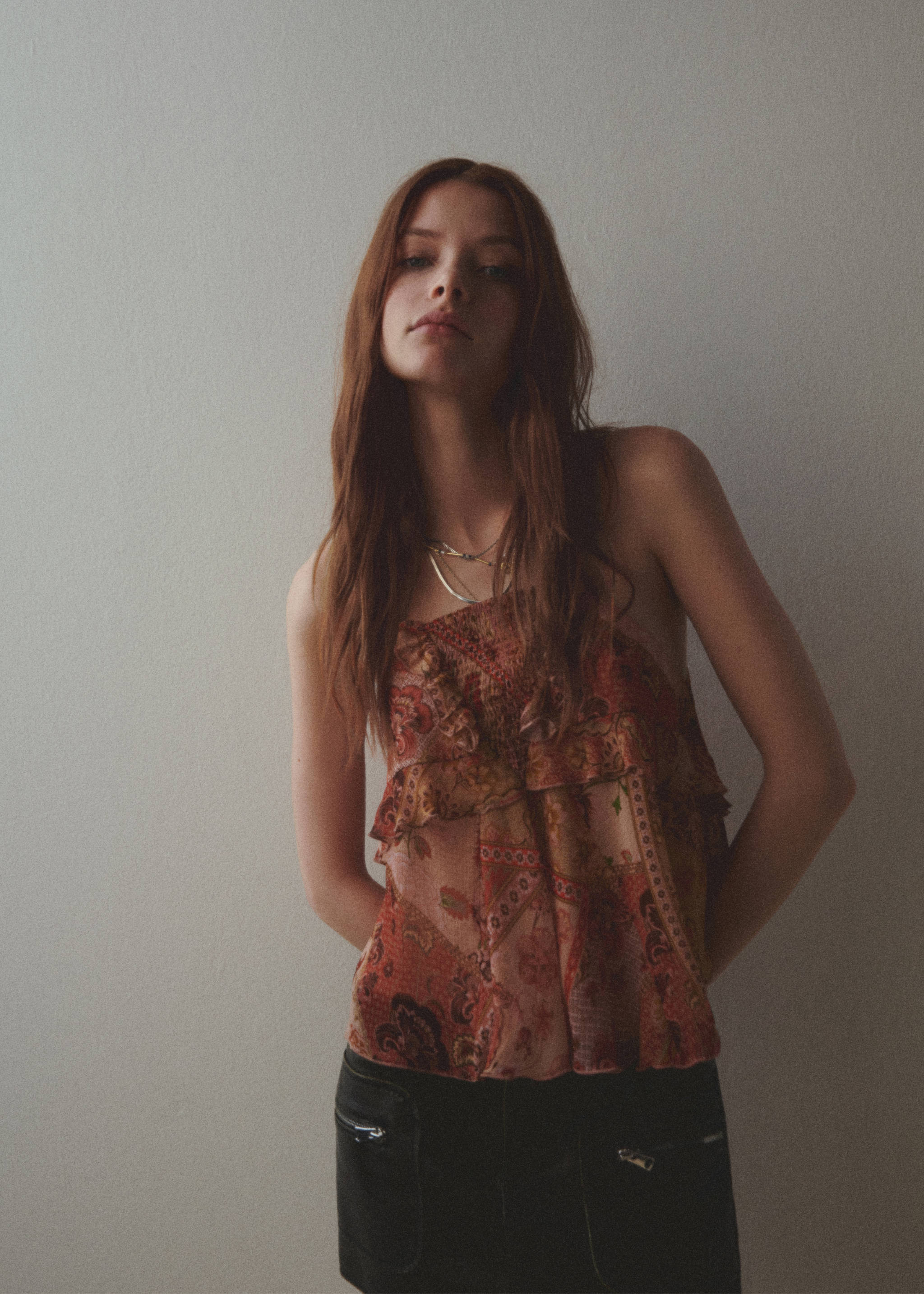 Printed chiffon top - Details of the article 5