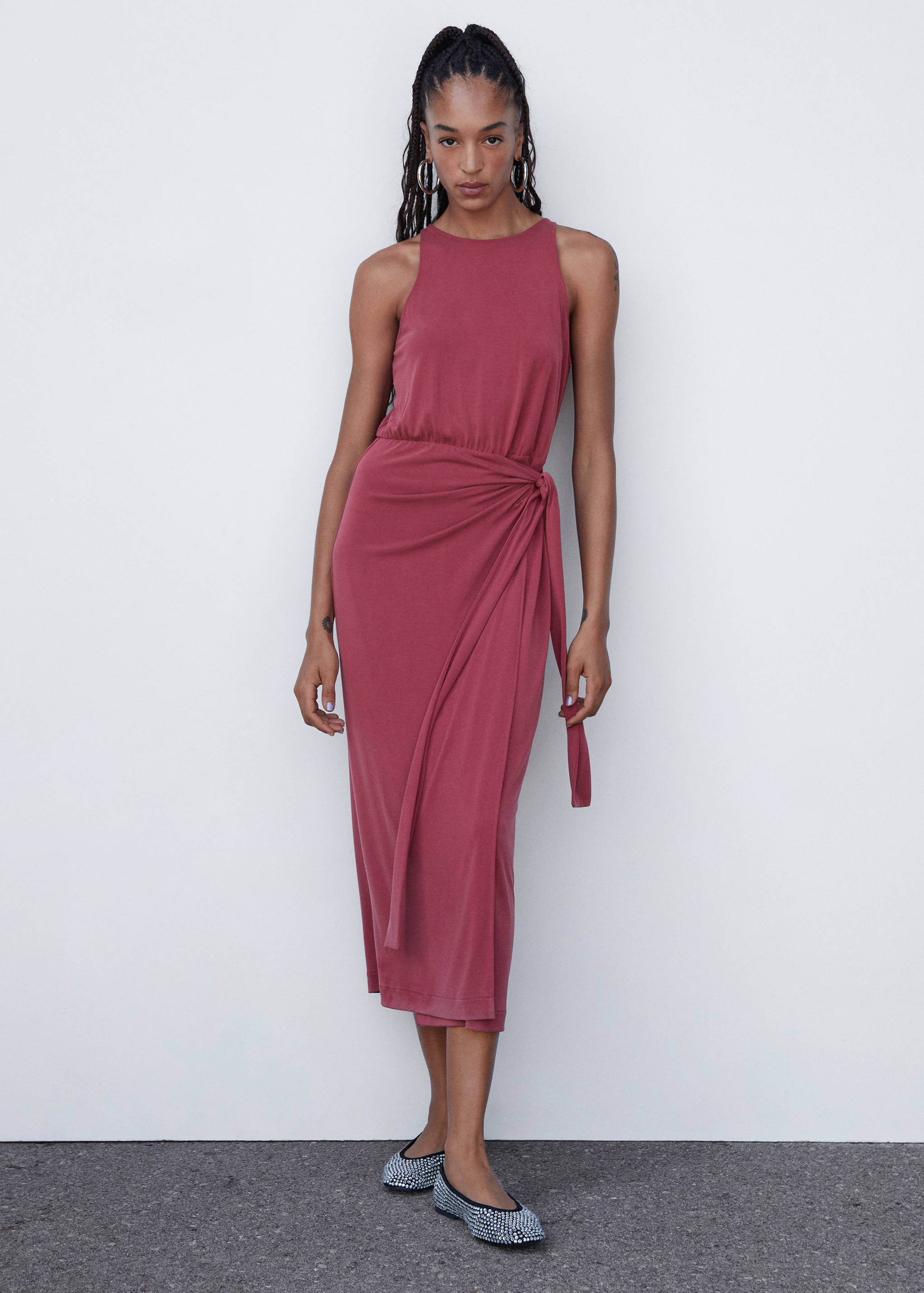 Kleid aus Modal mit Schleife - Allgemeine Ansicht