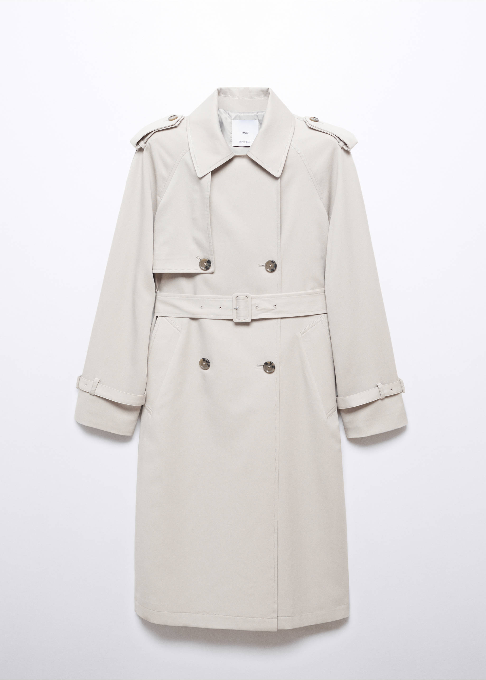 Belt flowy trench - Article without model, Light Heather Grey. Ref: 57054392-00.