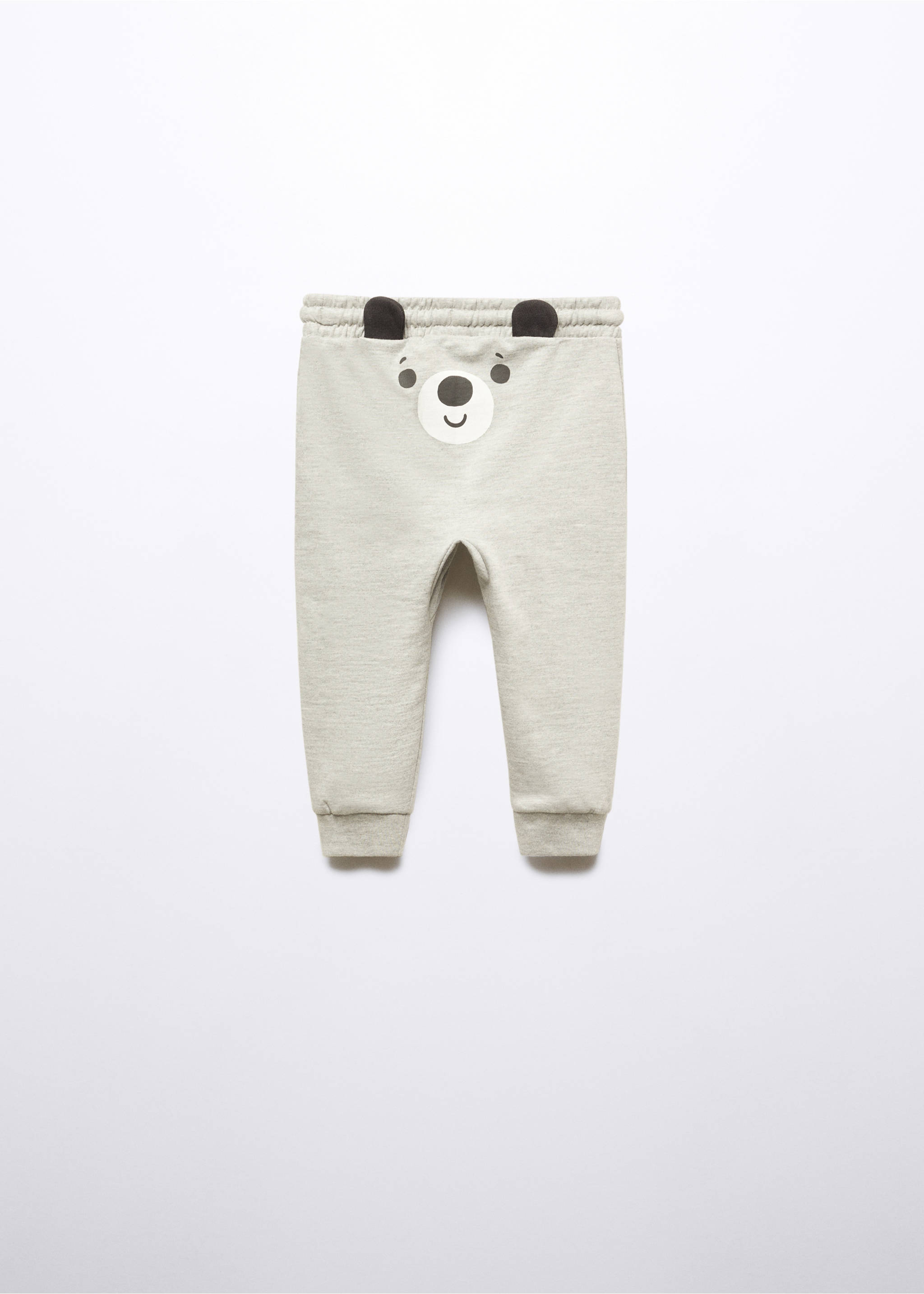 Pantalón jogger estampado - Reverso del artículo, Gris medio vigoré. Ref: 57054393-00.