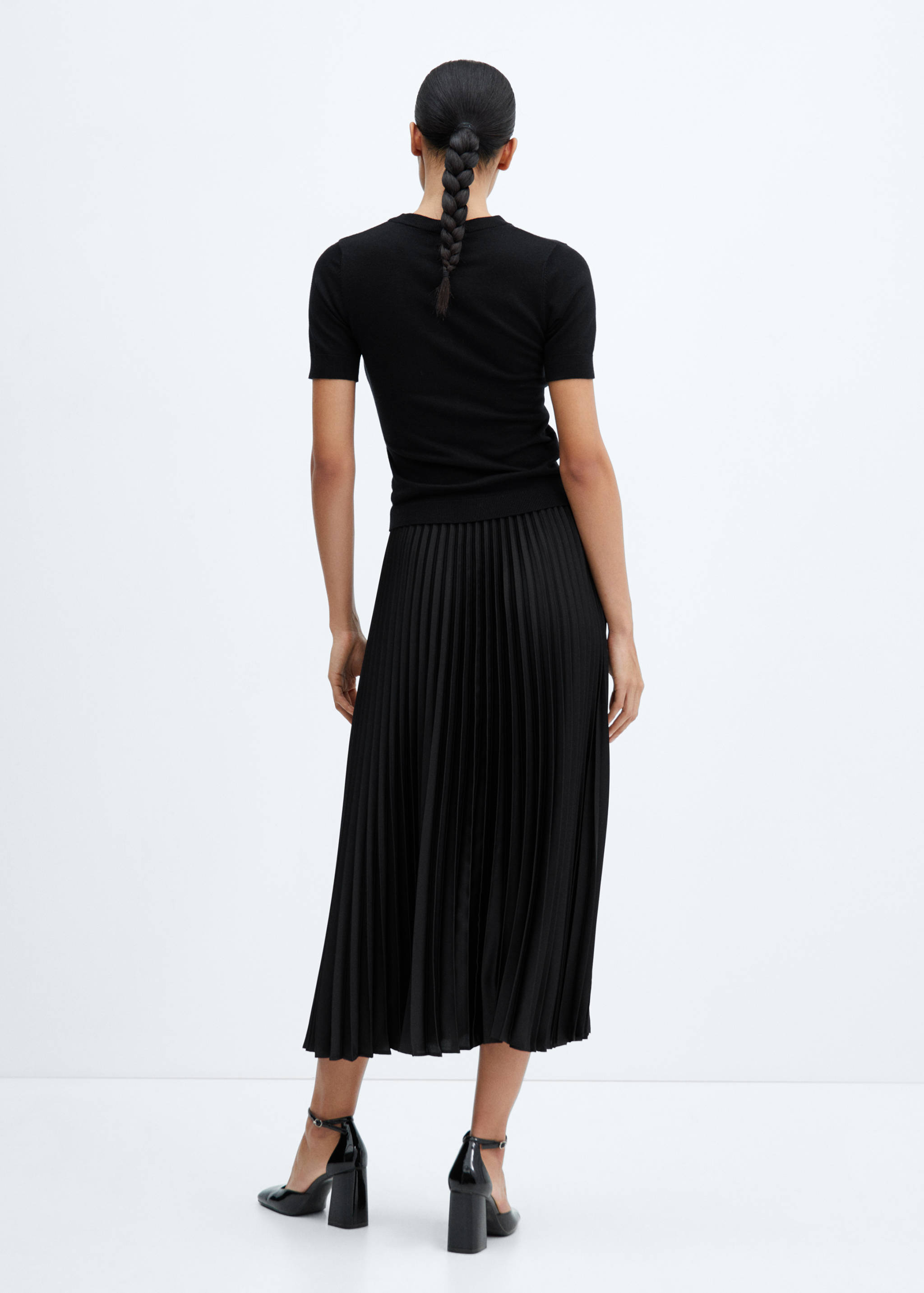 Falda midi plisada - Reverso del artículo