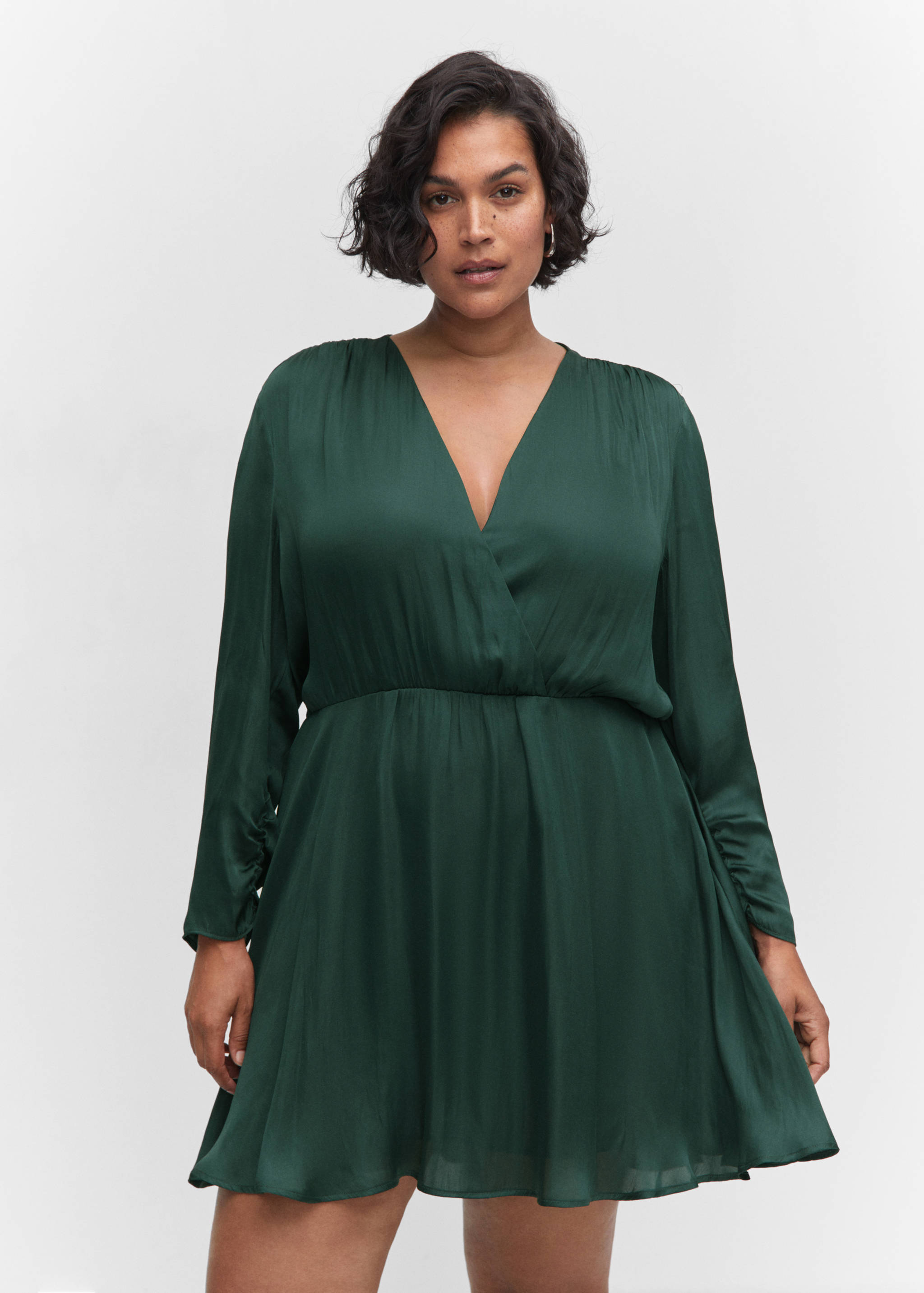 Vestido satinado cruzado - Detalle del artículo 5