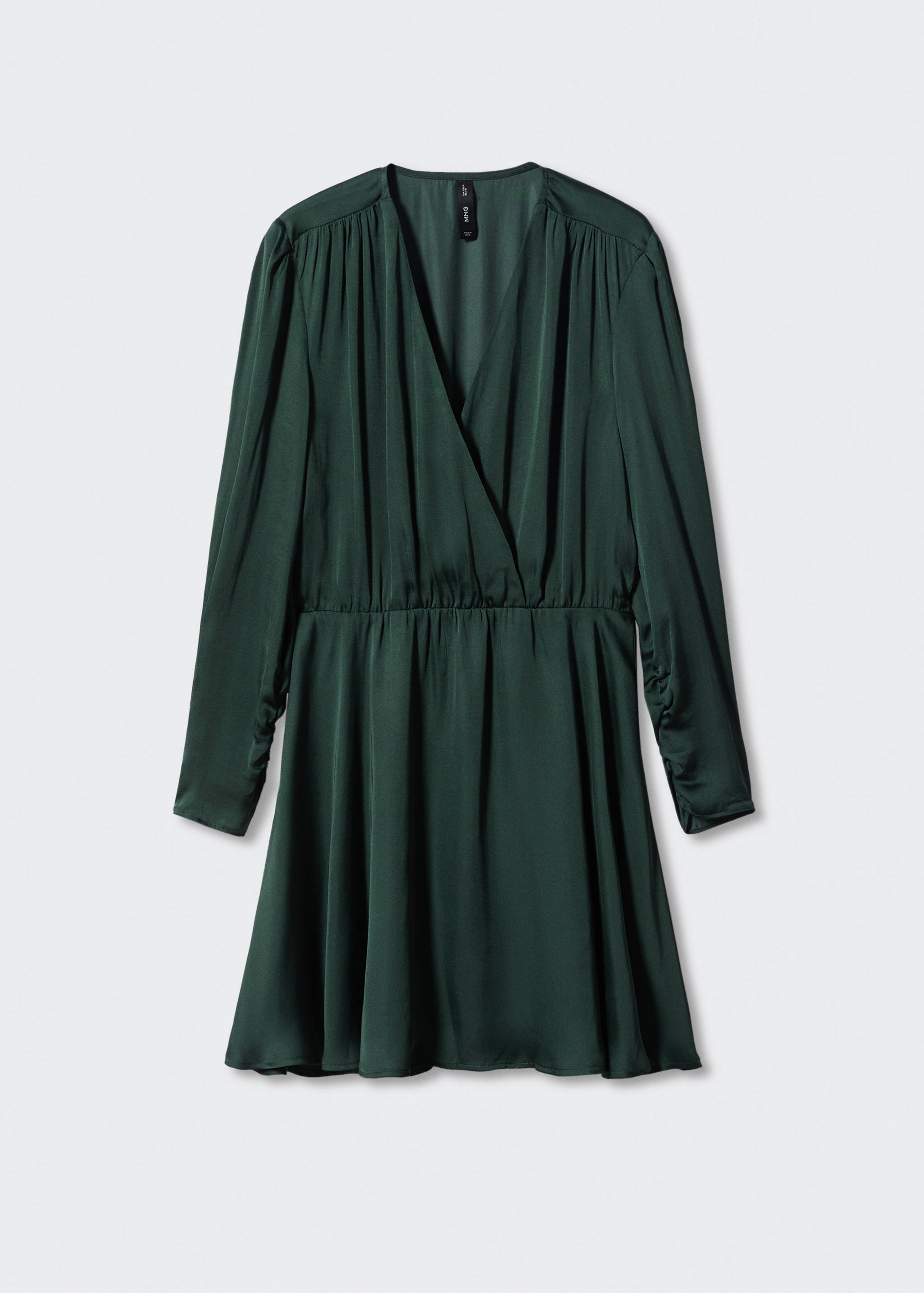 Vestido satinado cruzado - Artículo sin modelo