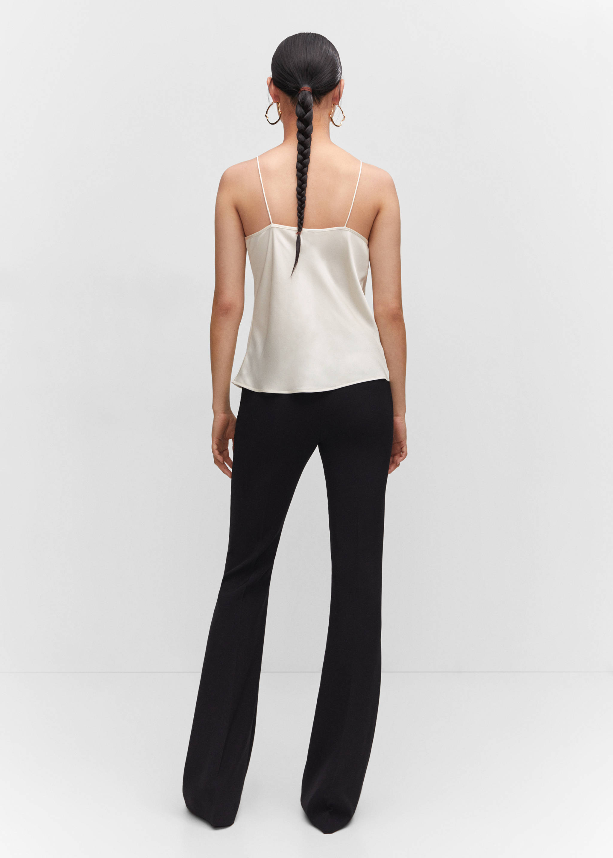 Satin lace top - Reverse of the article