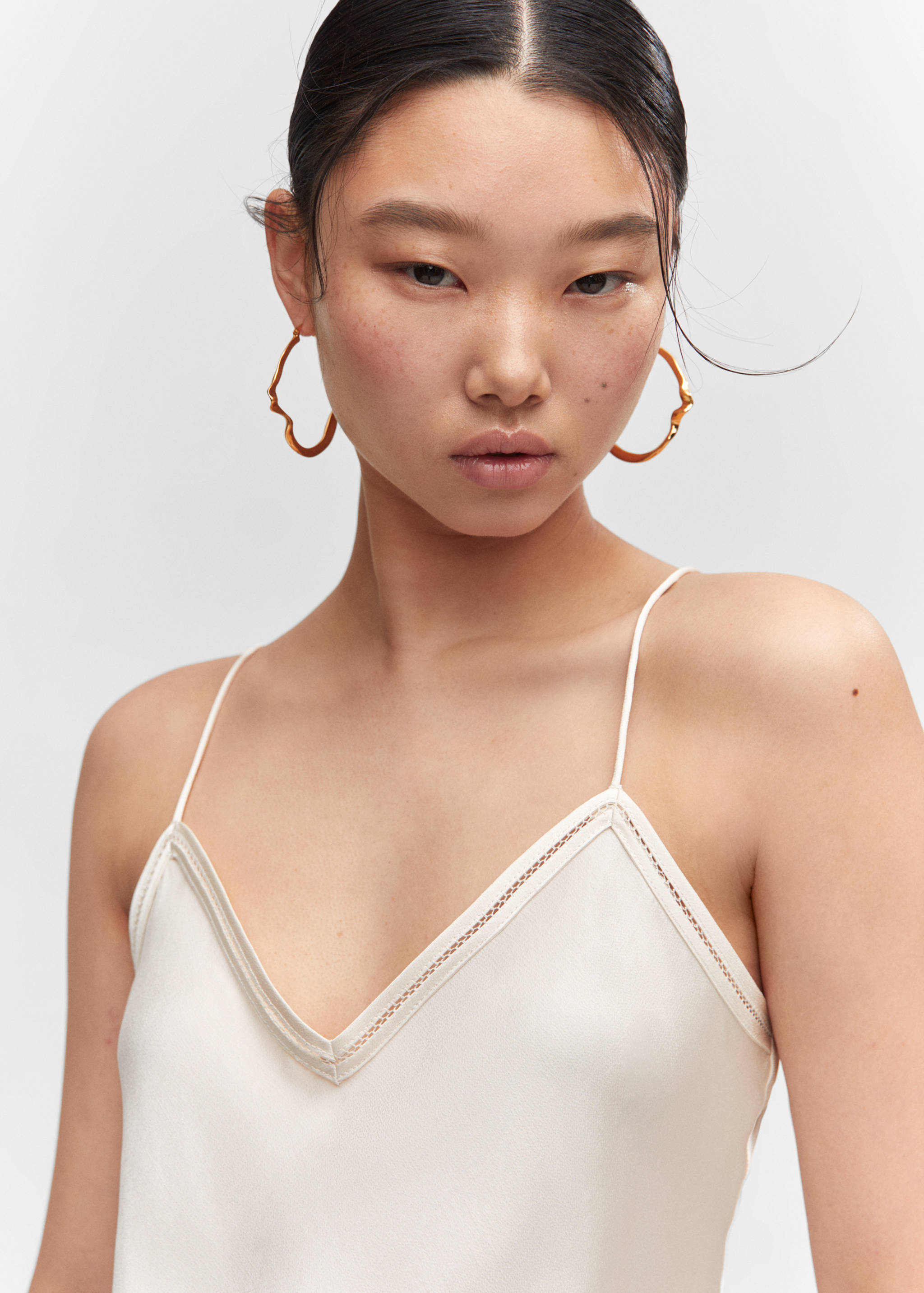 Satin lace top - Details of the article 1